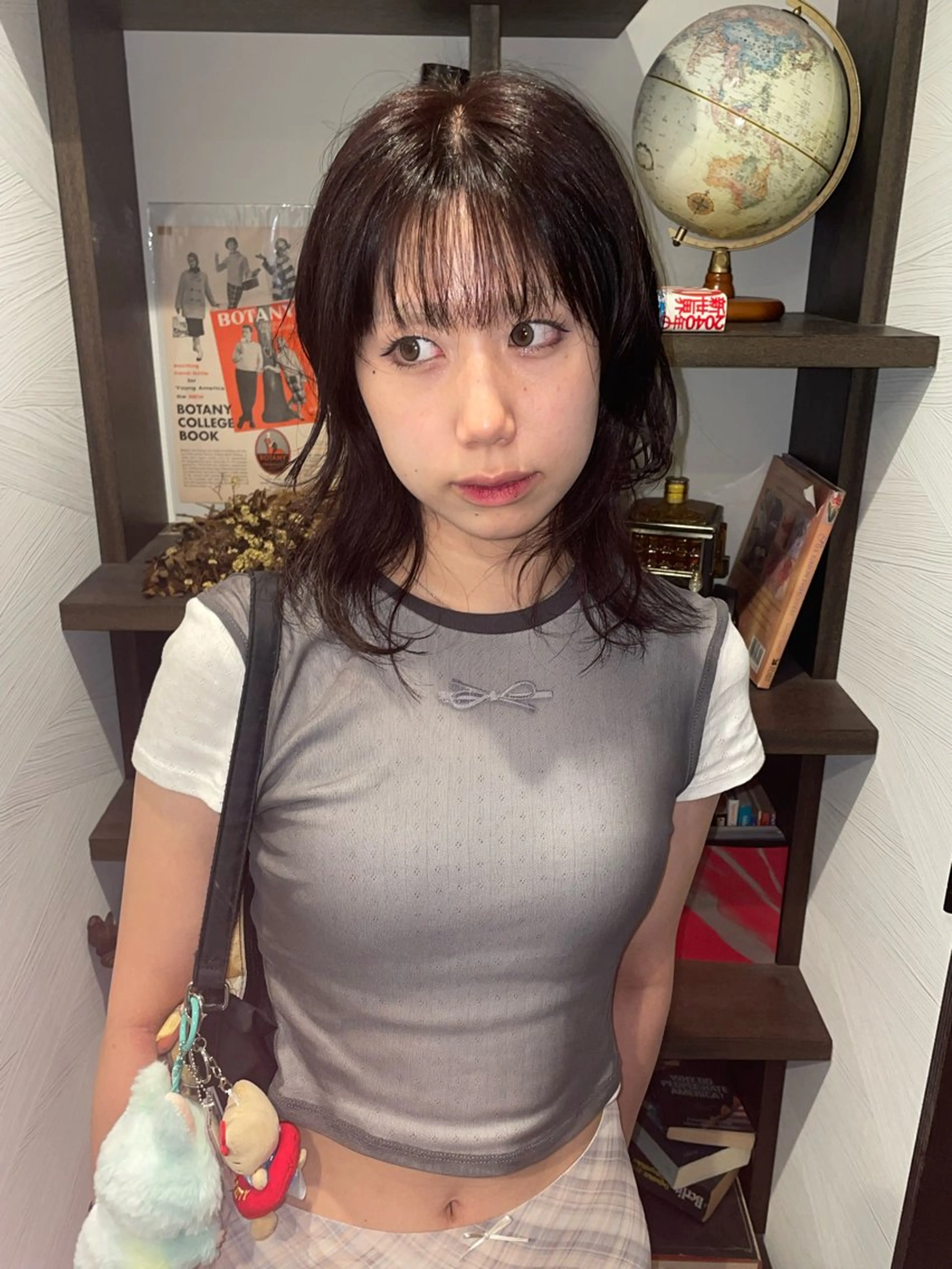 ミディアム カラー レイヤーカット sugino miyuuのヘアスタイル