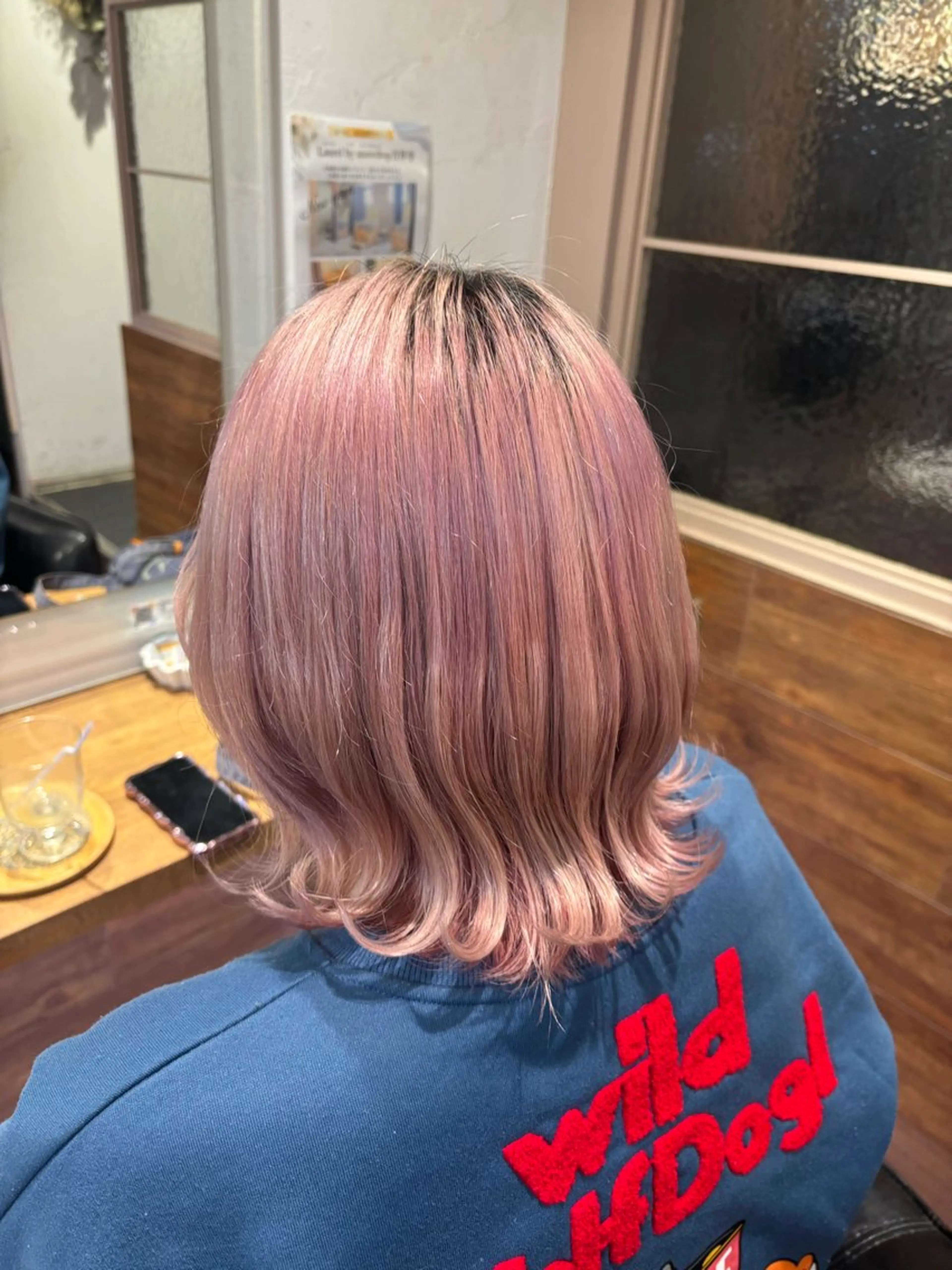 ミディアム ヘアカラー トリートメント 荻窪8月阿佐ヶ谷 宇田川かなのヘアスタイル