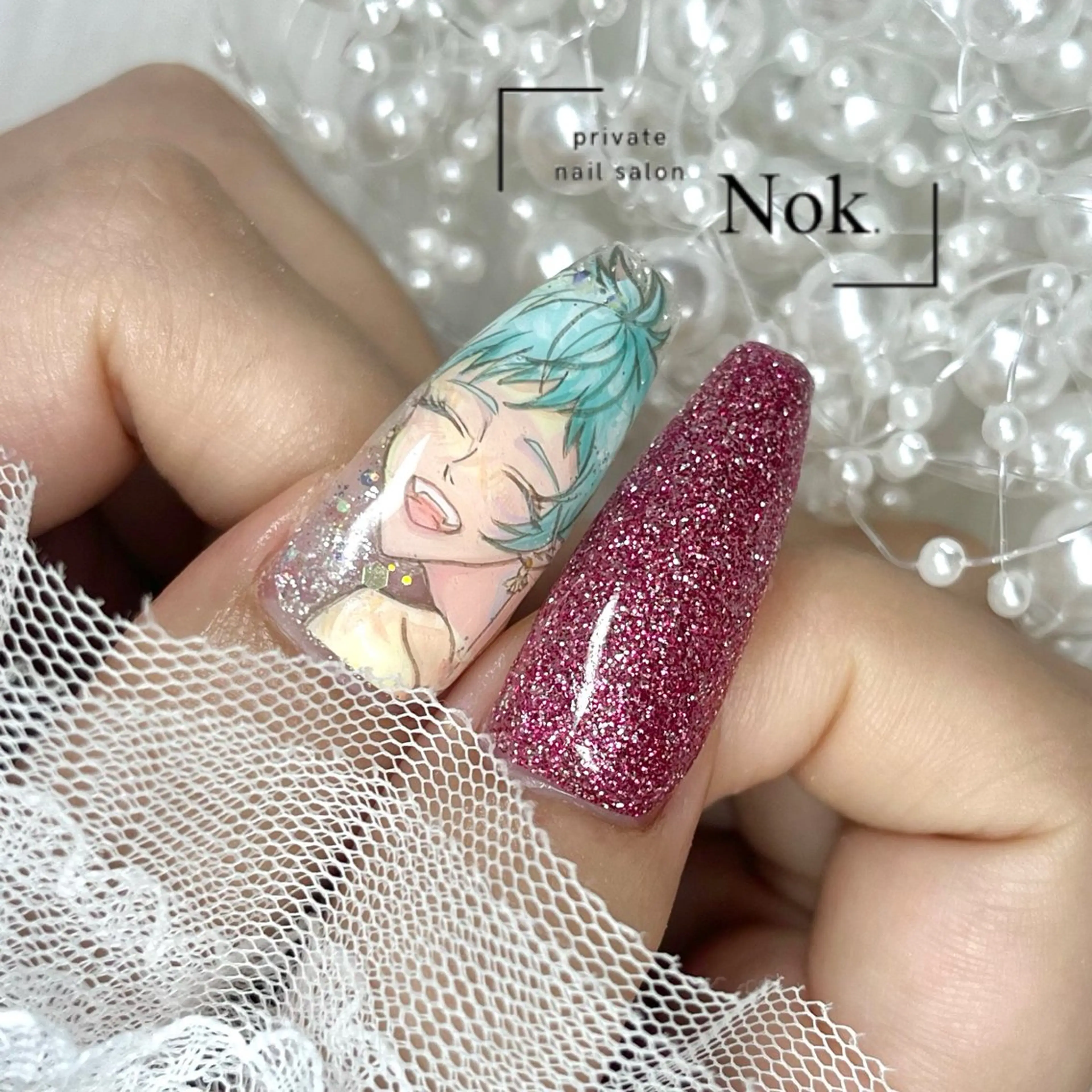 ネイル ロングネイル ハンドネイル 池袋痛ネイル Nok. 渡辺のネイルデザイン