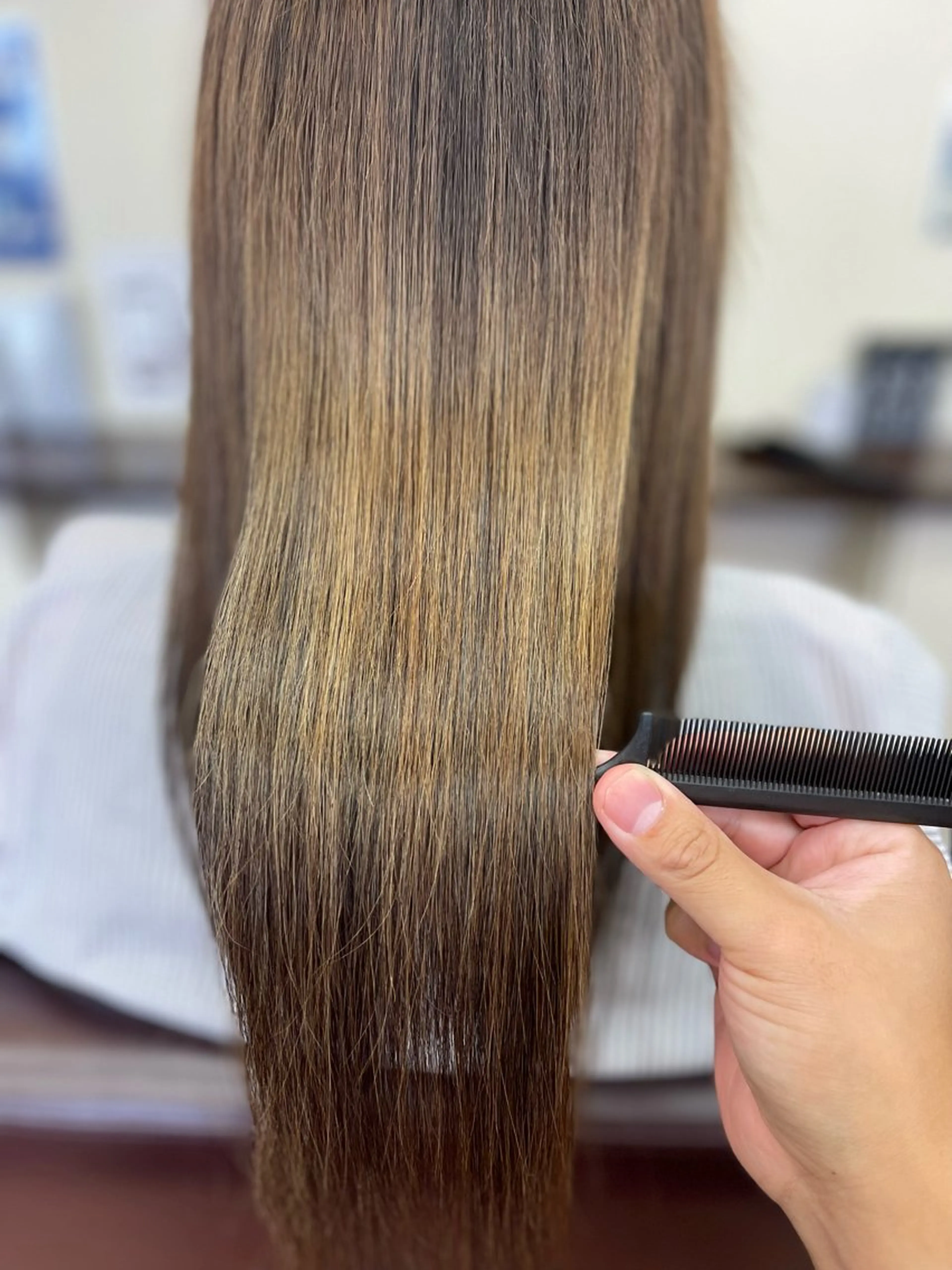セミロング カット ヘアカラー トリートメント 田中 就のヘアスタイル
