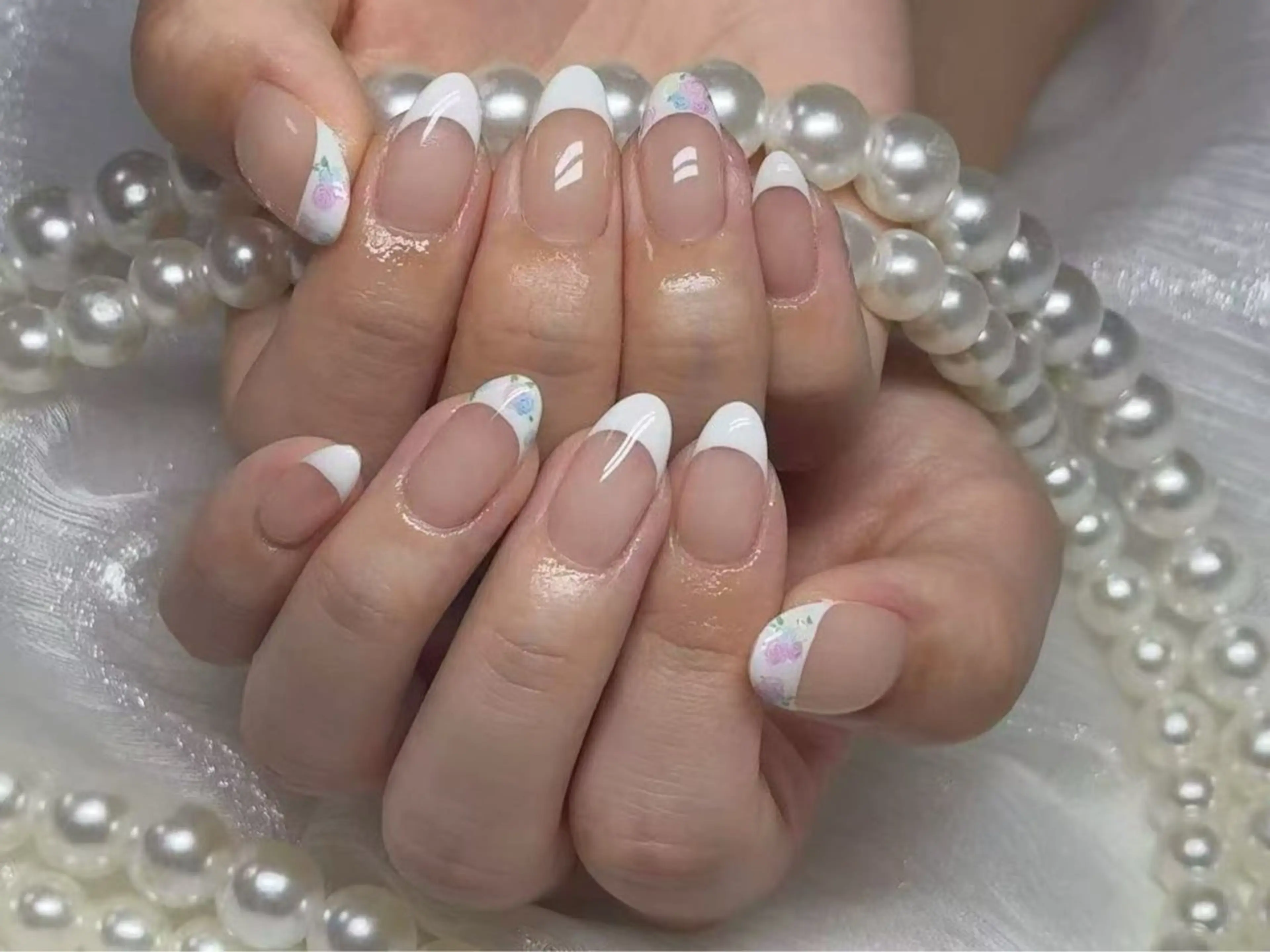 ネイル クリアネイル 成人式 フラッシュネイル フットネイル フレンチネイル 💫KASUMI 💅のネイルデザイン