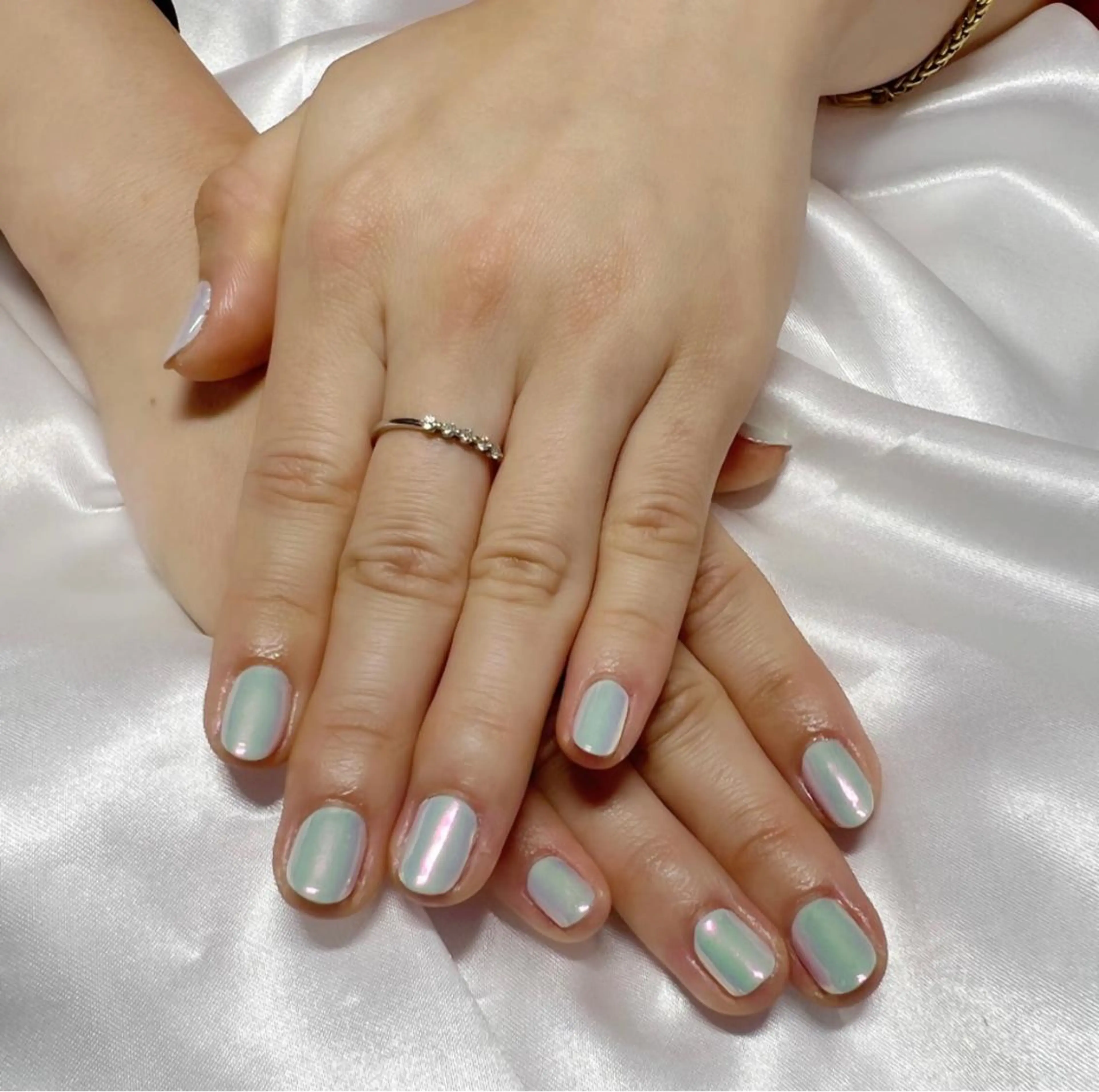 ネイル オーロラネイル フレンチネイル マグネットネイル ミラーネイル ワンカラーネイル LeaLea nails.のネイルデザイン