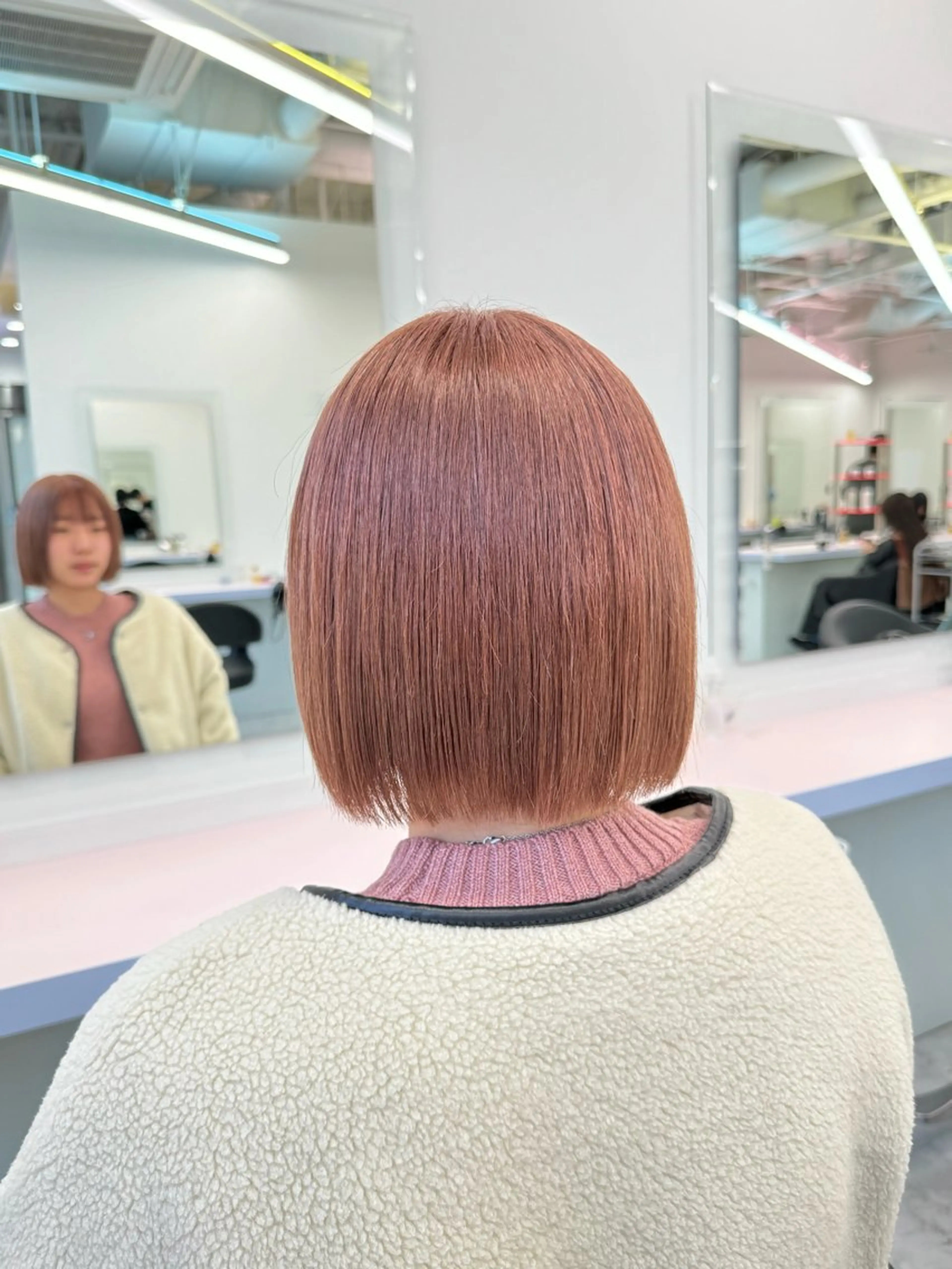 ミディアム カラー ピンクカラー ヘアカラー ヘッドスパ ヘアセット ♡ブリーチカラー♡ Mirioのヘアスタイル