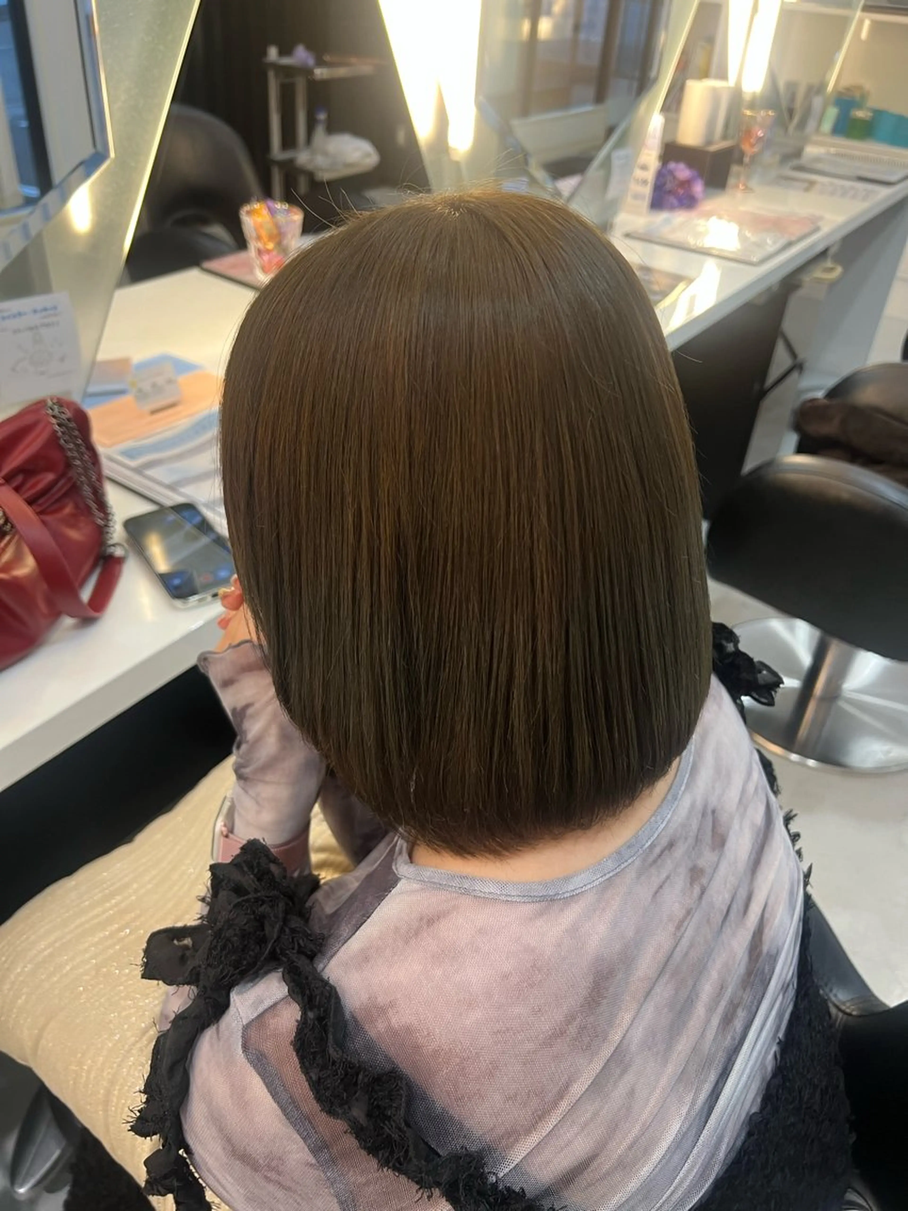 🍀赤みを消したい方にぴったり🍀透明感溢れるオリーブカラー🫒➕髪質改善プラチナトリートメント🫧の写真