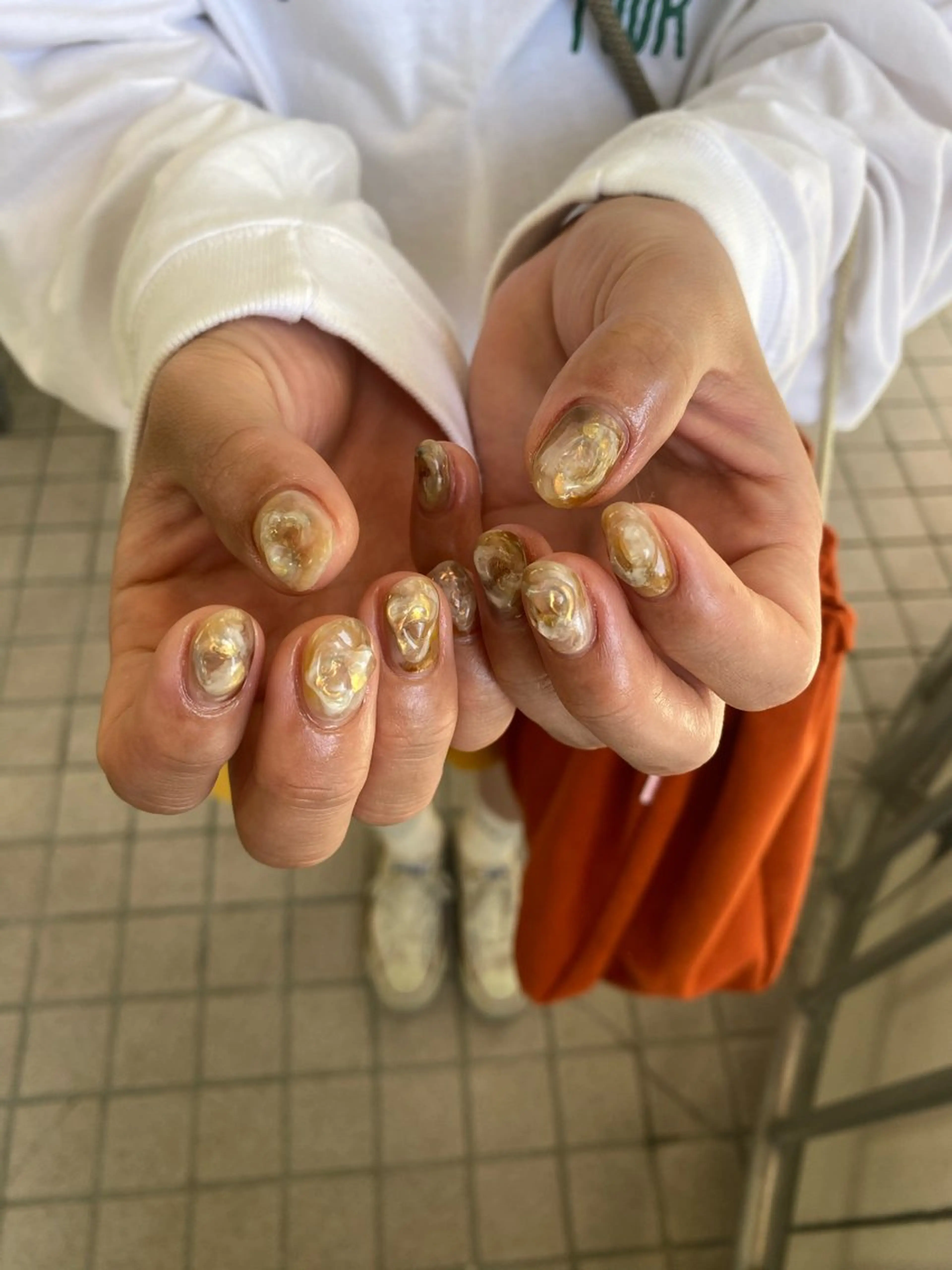 ネイル 黄色 ハンドネイル nable.所属・望月 実莉のネイルデザイン