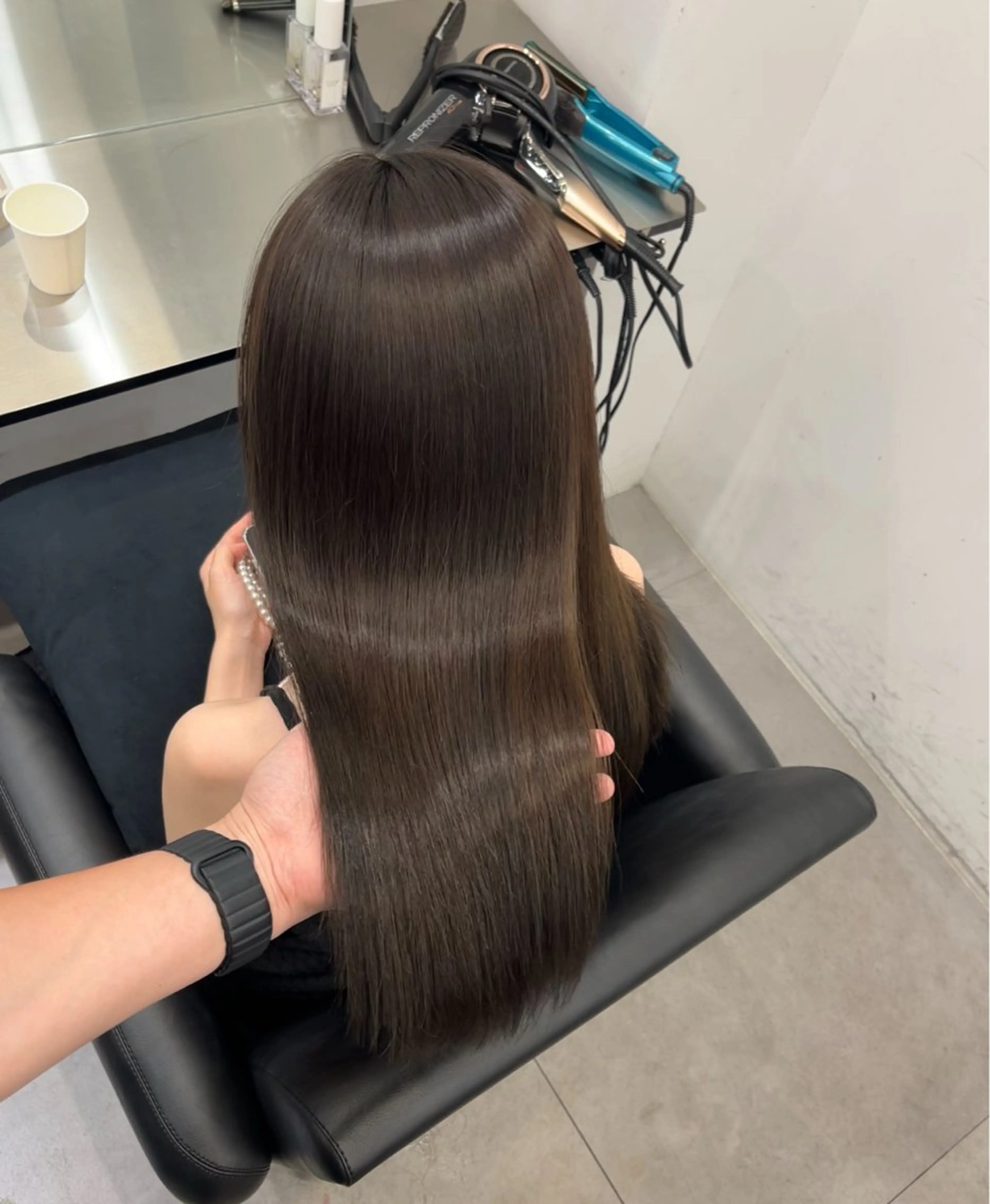 セミロング カット 縮毛矯正 トリートメント 【髪質改善】縮毛矯正 /core梅田/西尾のヘアスタイル
