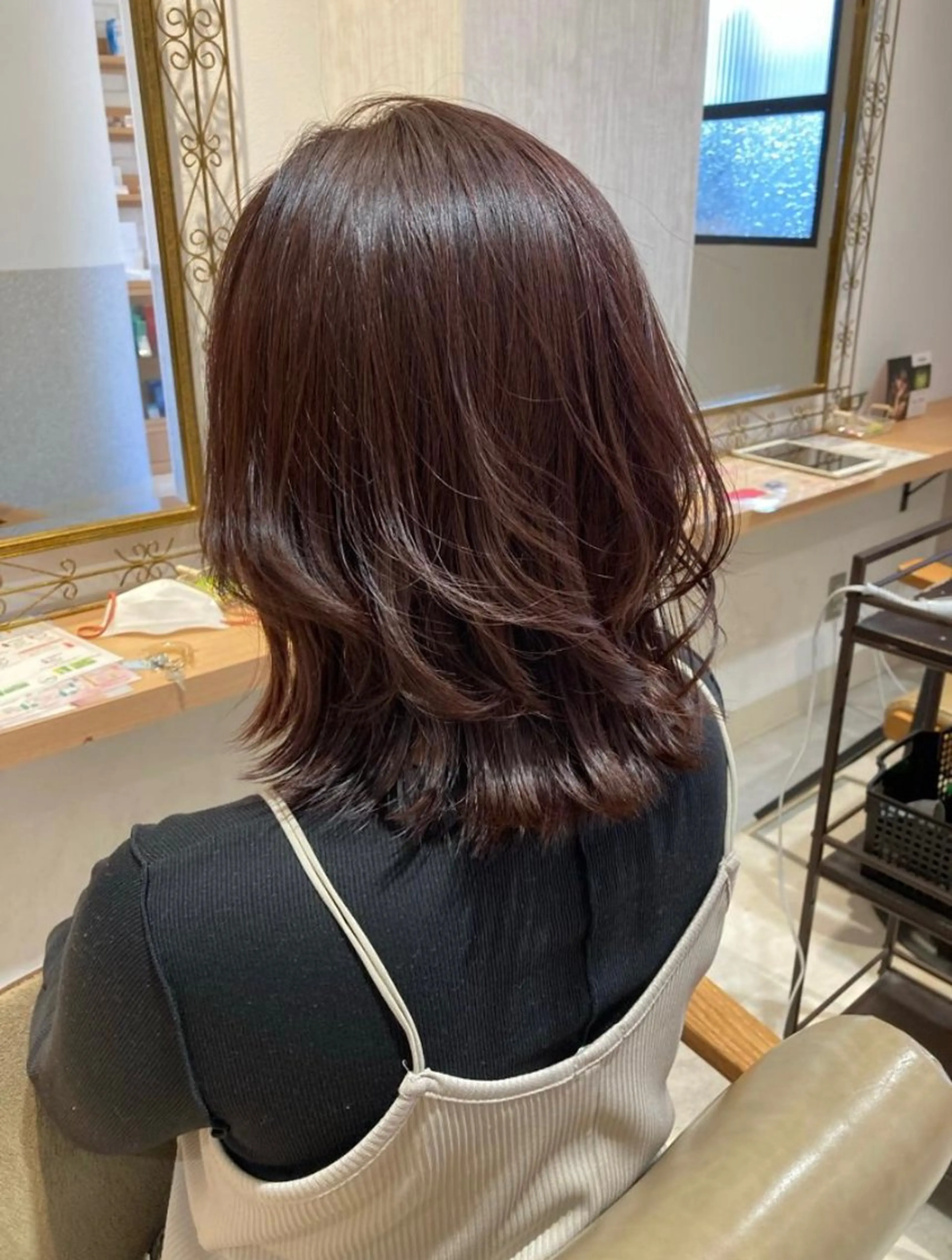 ミディアム カラー 艶カラー3850 まいのヘアスタイル