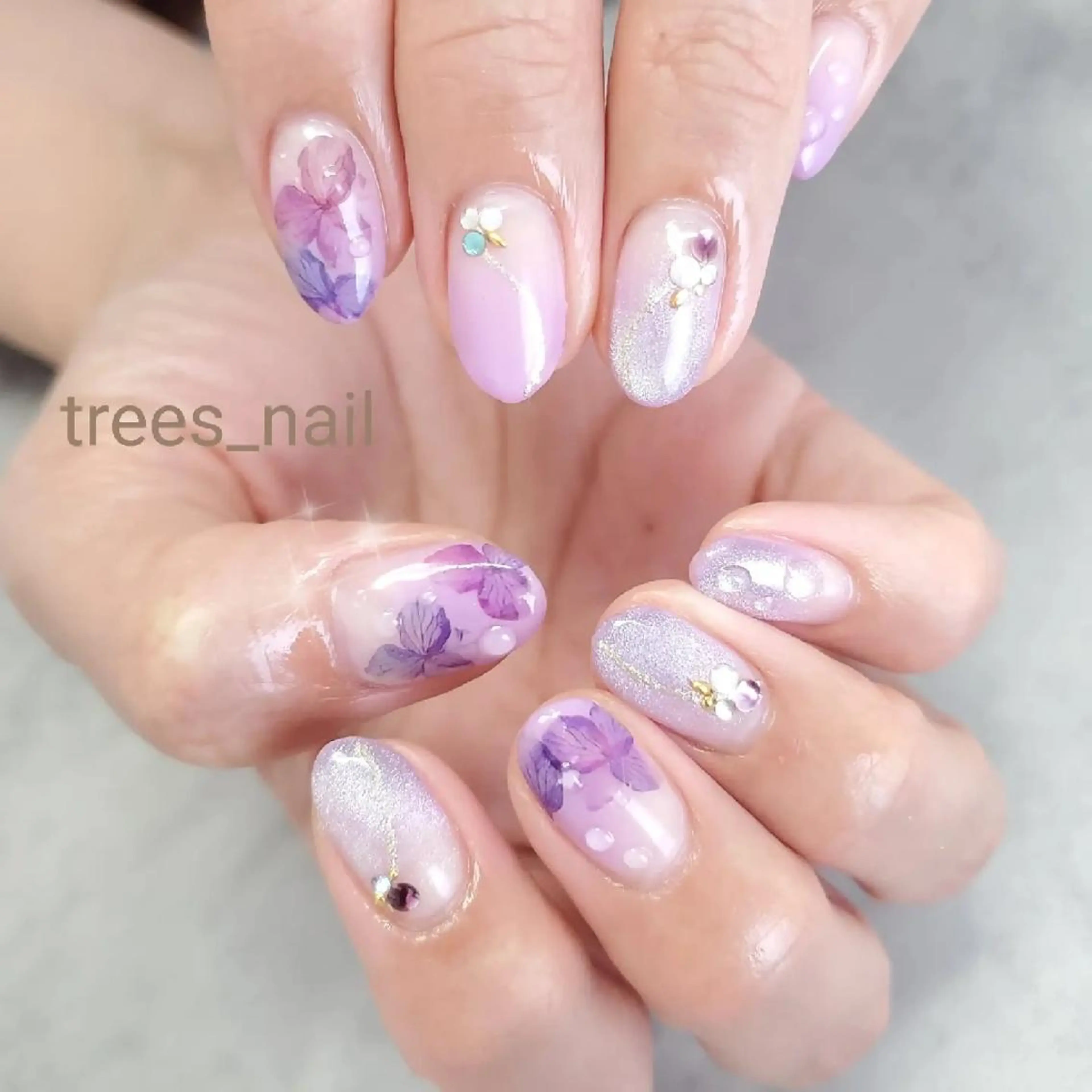 ネイル マグネットネイル ハンドネイル フットネイル trees_ nailのネイルデザイン