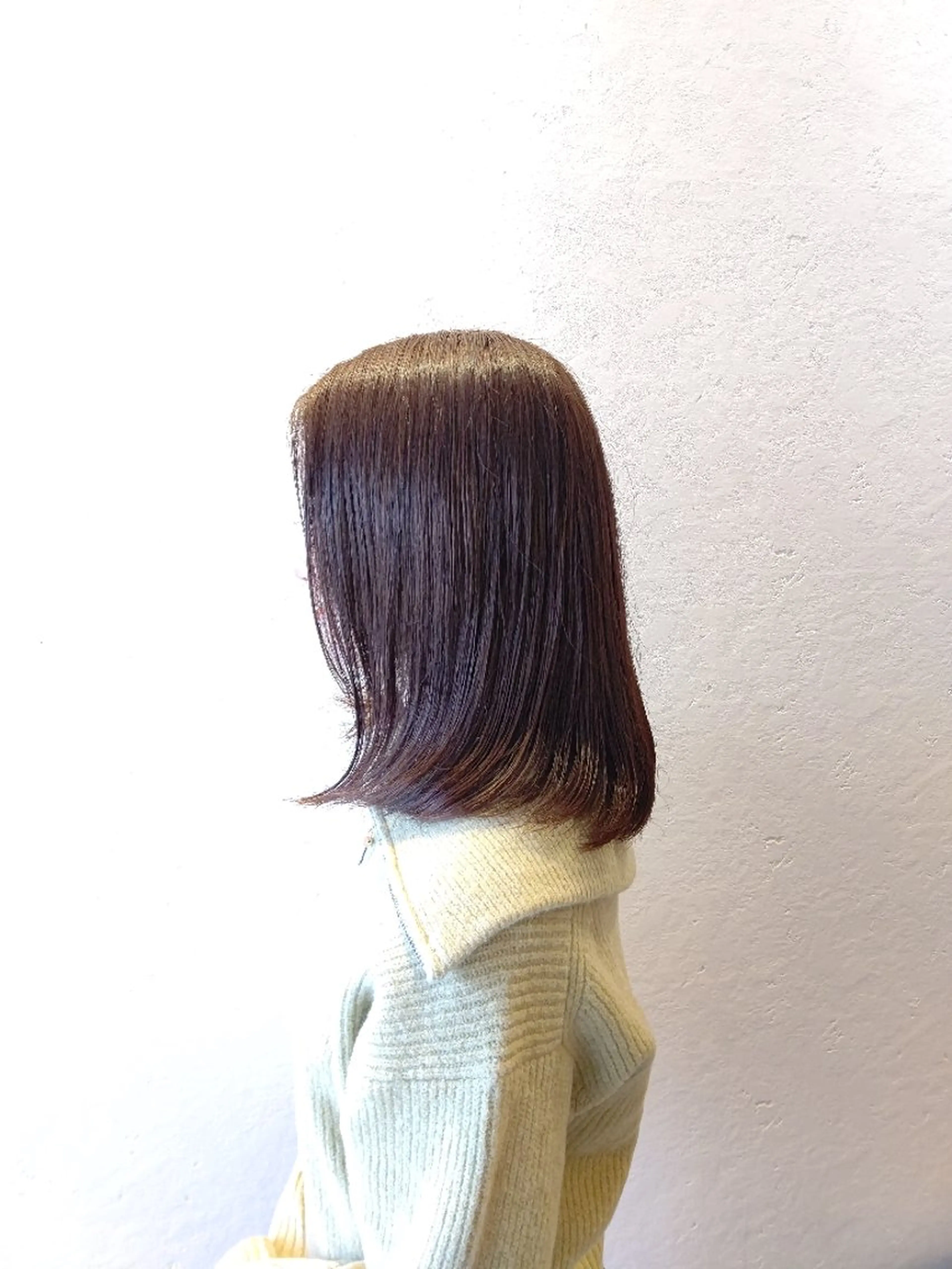 ミディアム ピンクブラウン simon🩷半田 カットブリーチモデルのヘアスタイル