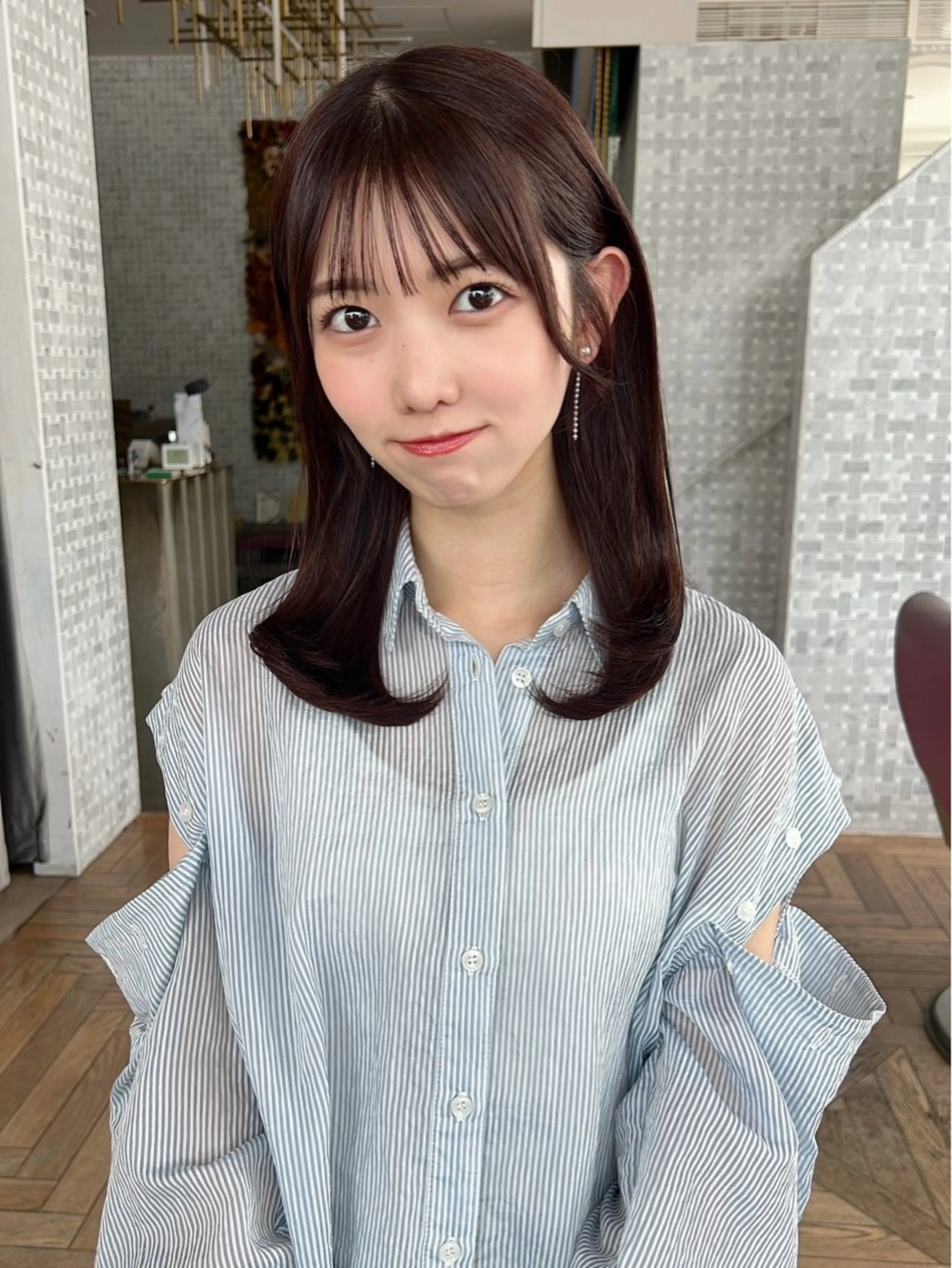 ミディアム 撮影カットモデル募集 前髪、顔周り/徳永のヘアスタイル