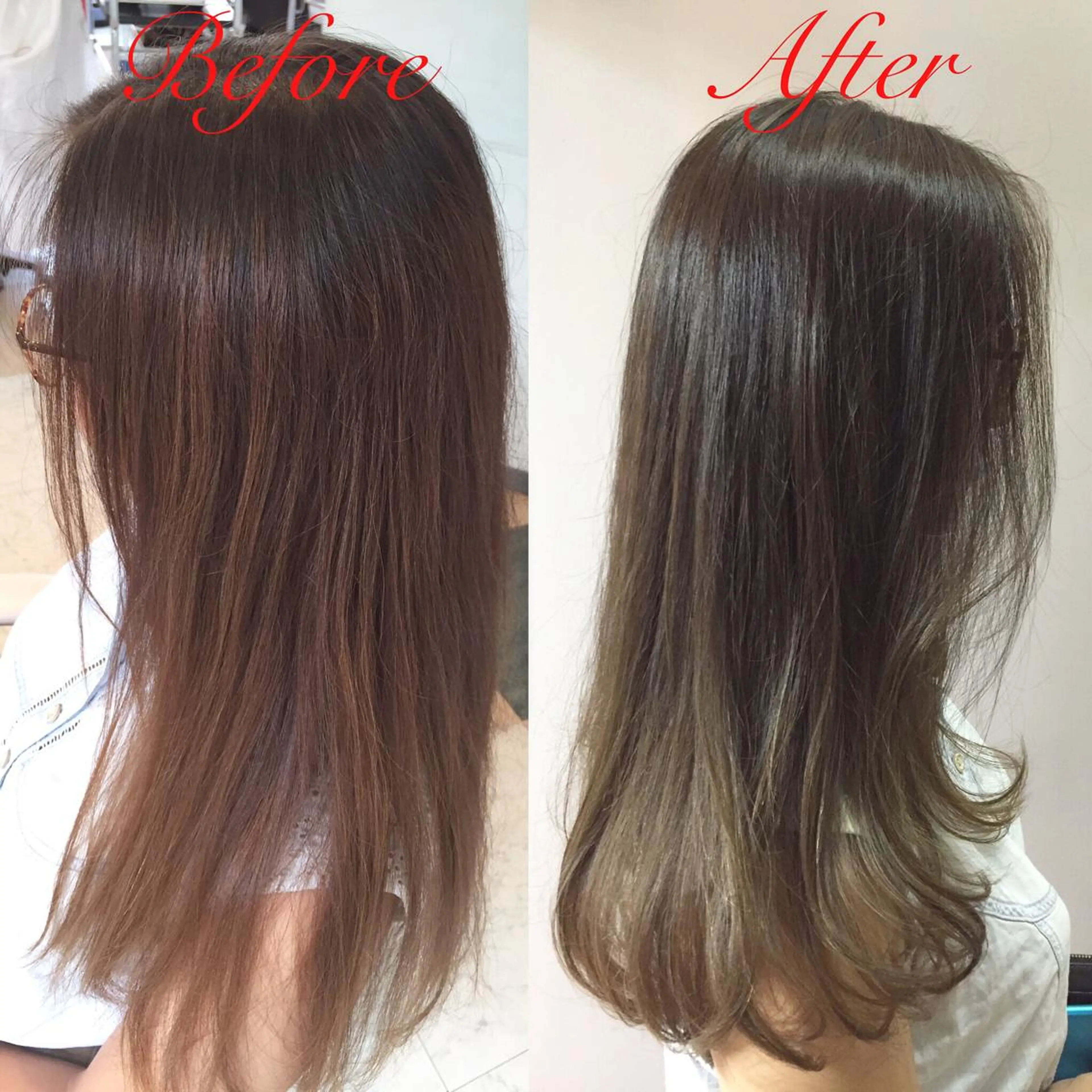 ミディアム セミロング ロング カラー グラデーションカラー イルミナカラー 新宿/髪質改善/ 美髪矯正✨浅江通友のヘアスタイル