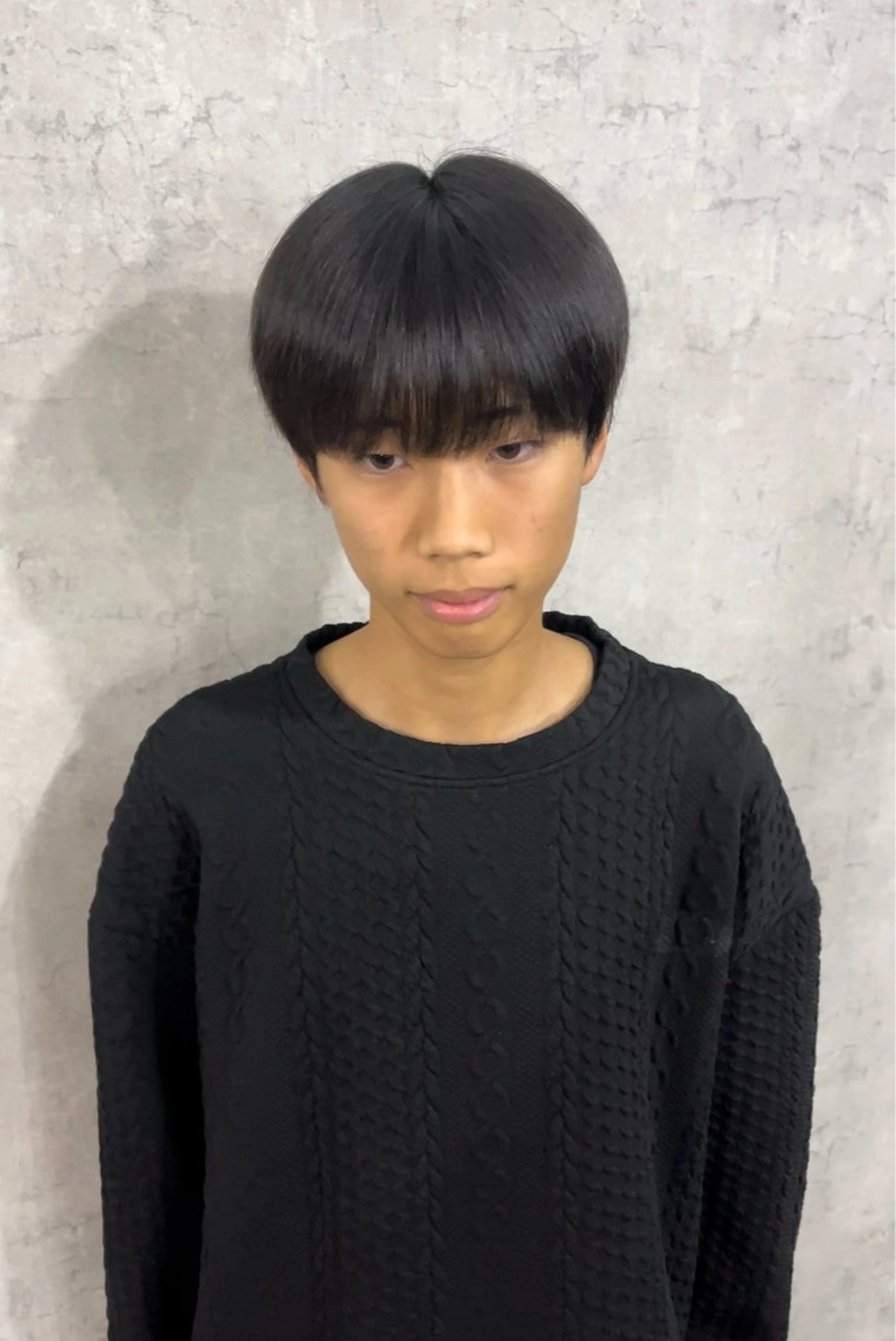 ショート カラー パーマ メンズ マッシュ シースルーマッシュ カット ヘアセット 森下 佑大のヘアスタイル