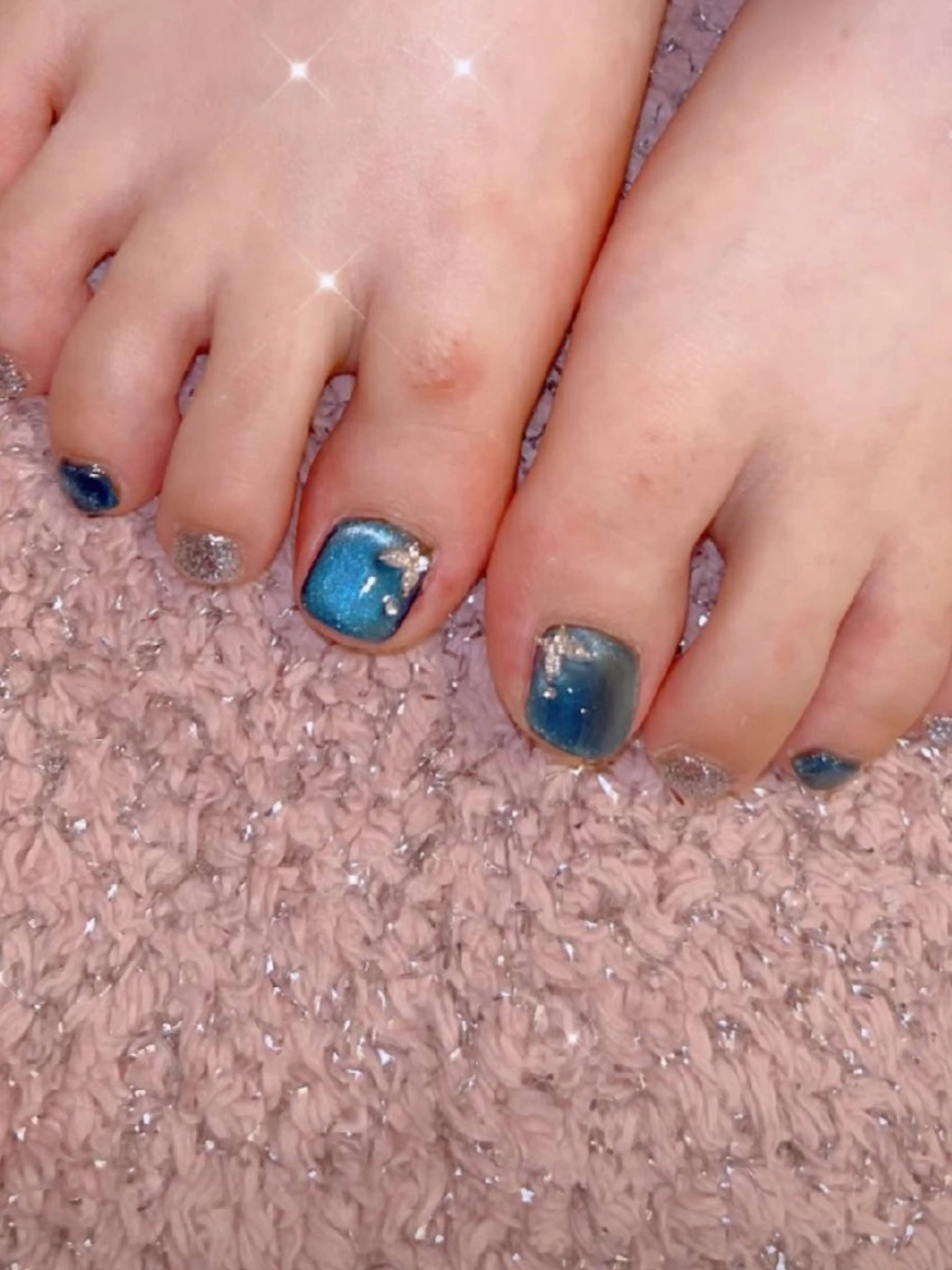 ネイル 長さ出し ジェルネイル 韓国ネイル マグネットネイル ニュアンスネイル フットネイル I LOVE ME NAIL.｡.:*♡のネイルデザイン