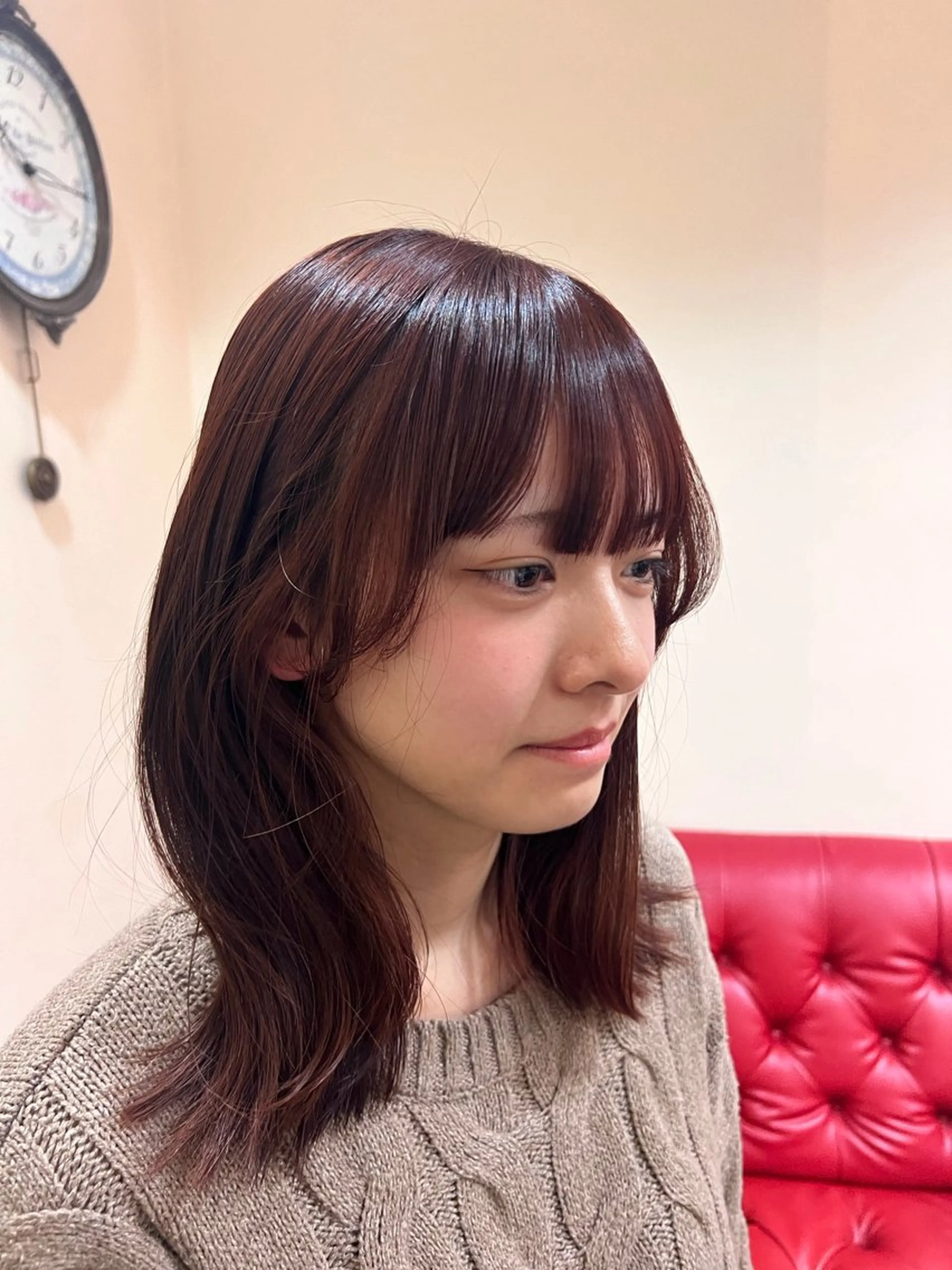 ミディアム カラー ブラウンカラー ピンクカラー ピンクブラウン ヘアカラー トリートメント hair&space velon所属・推しカラー🫧 サーシャのヘアスタイル