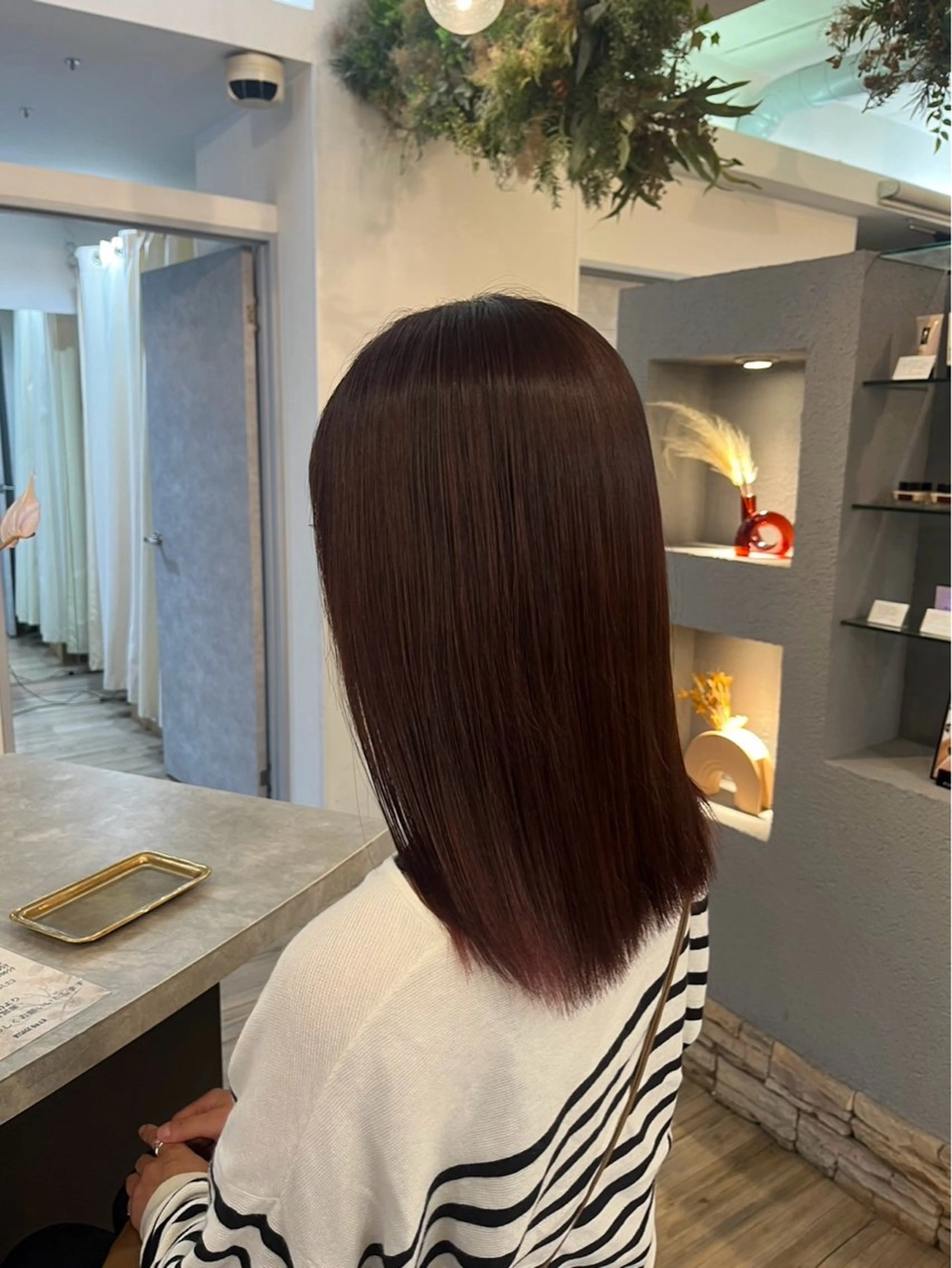 ミディアム カラー パーマ VISAGE ba.sk 金子詩帆のヘアスタイル