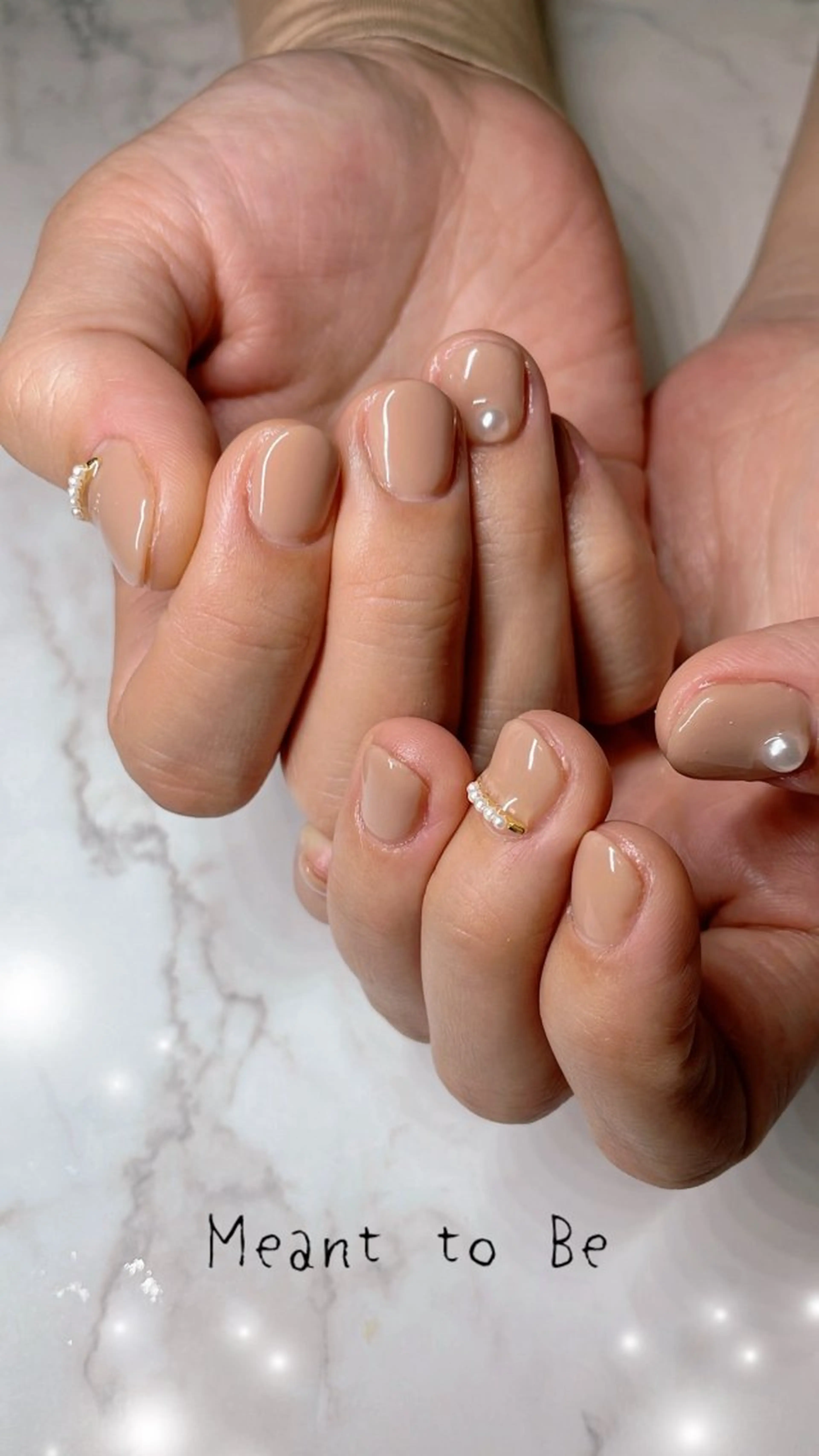 ネイル 入学式 ジェルネイル 卒業式 パラジェル Meant to Be〜ご縁に感謝〜のネイルデザイン