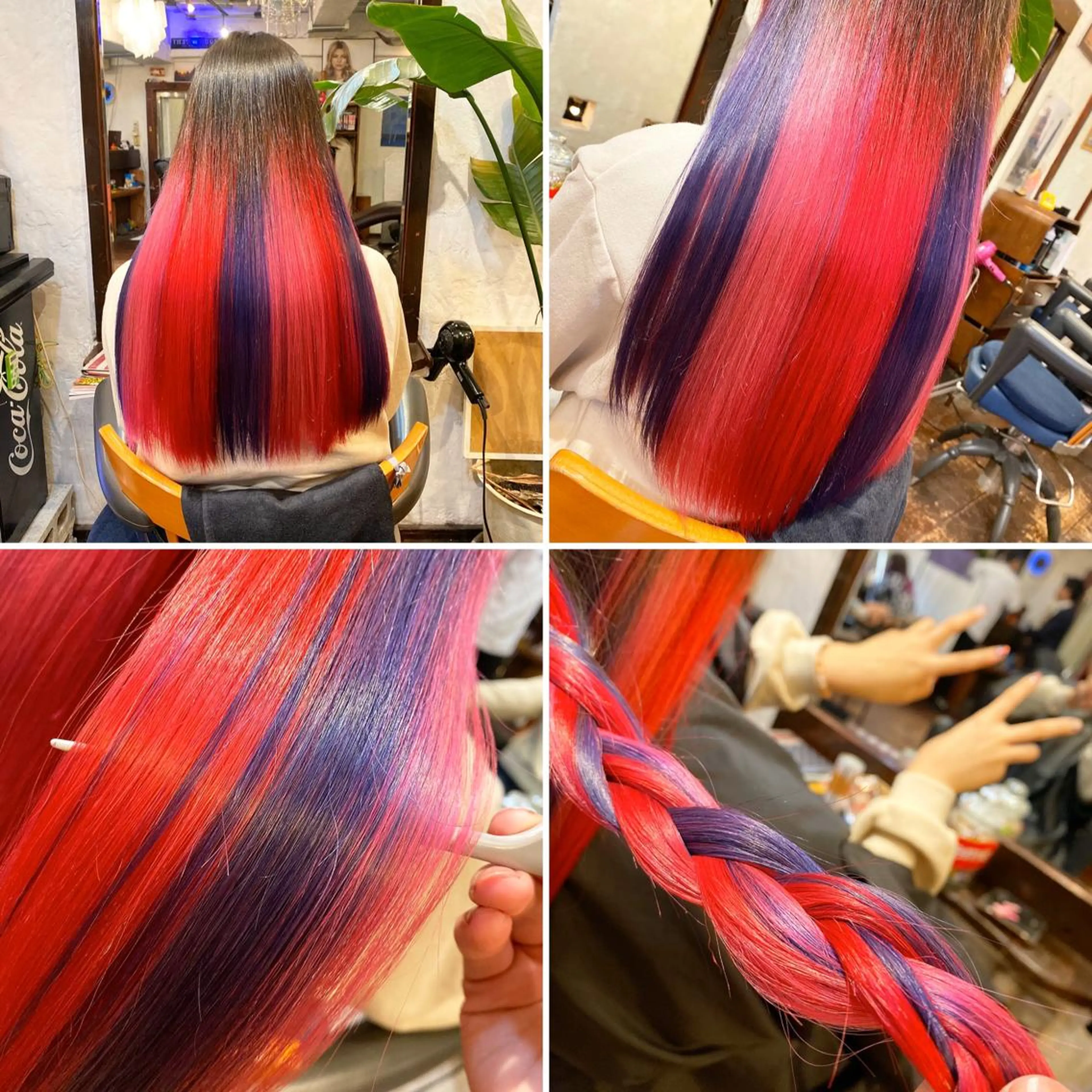 ロング カラー デザインカラー ユニコーンカラー ヘアカラー トリートメント "PEPPU "所属・派手髪、ハイトーン ショートヘアShinのヘアスタイル