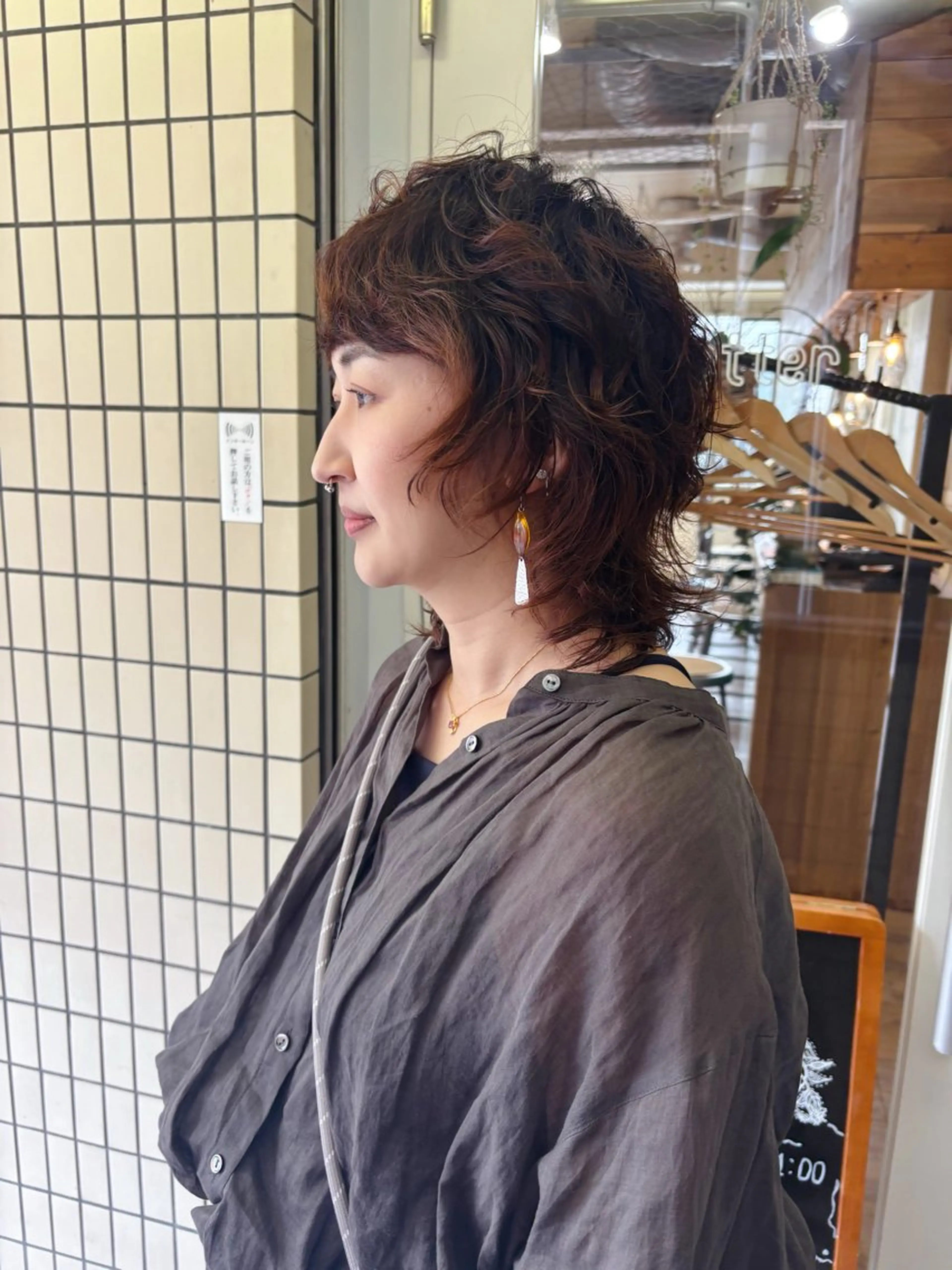 ミディアム パーマ カット パーマ トリートメント kaito パーマ募集🌀😵‍のヘアスタイル