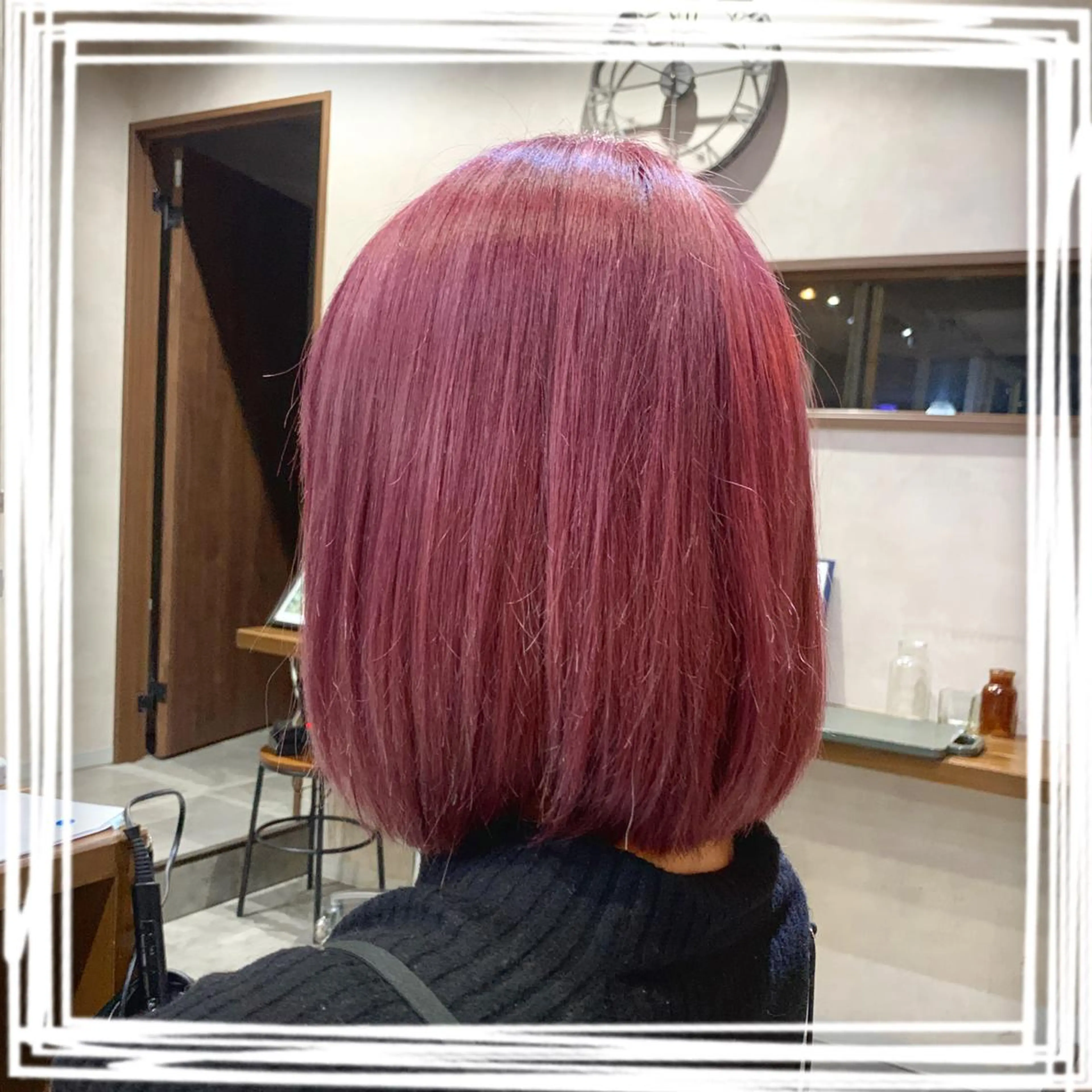 ミディアム カラー enx天王町店 伊藤　愛央のヘアスタイル