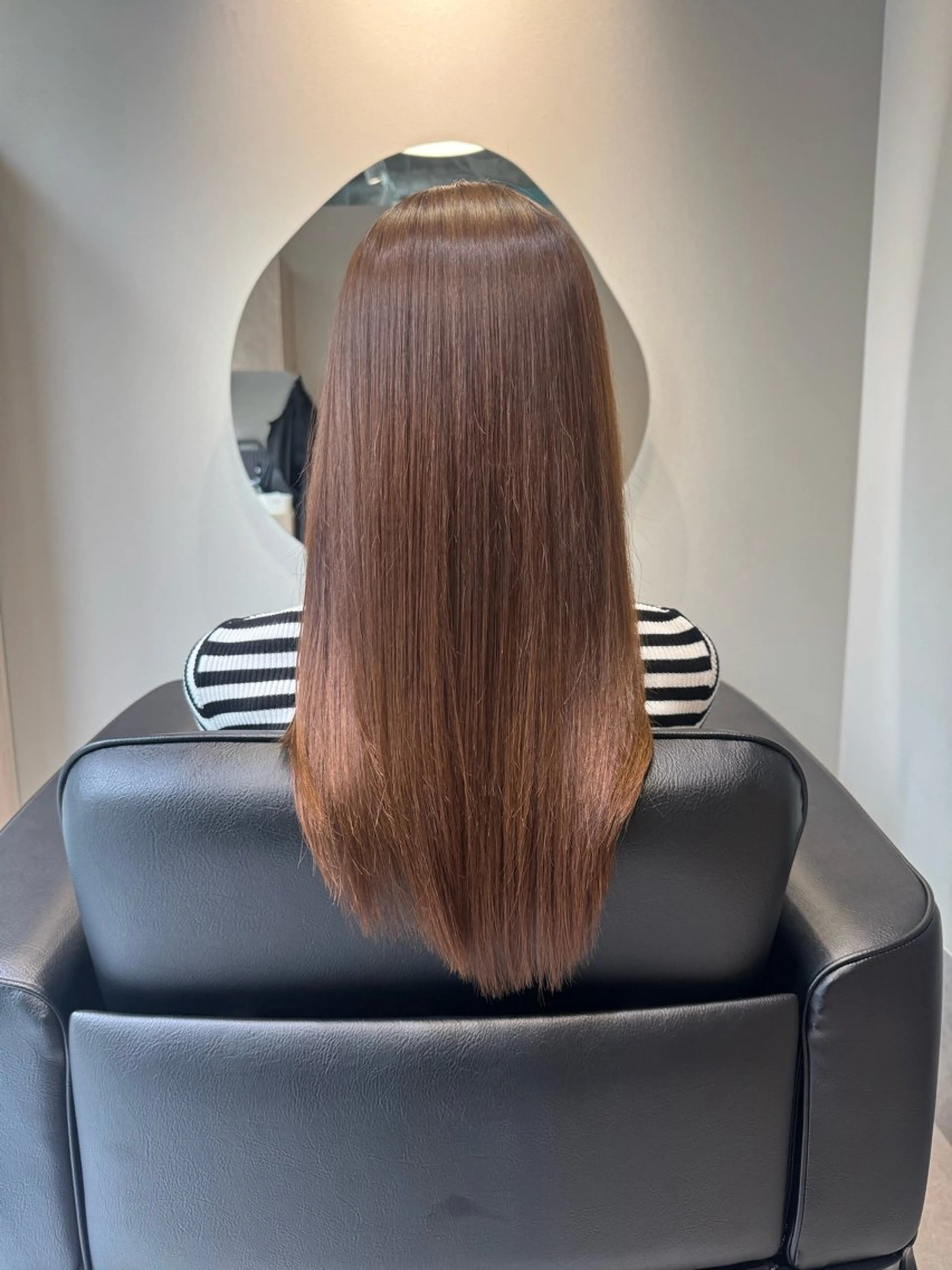 セミロング 縮毛矯正 トリートメント NAVY 橋本心 縮毛矯正のヘアスタイル