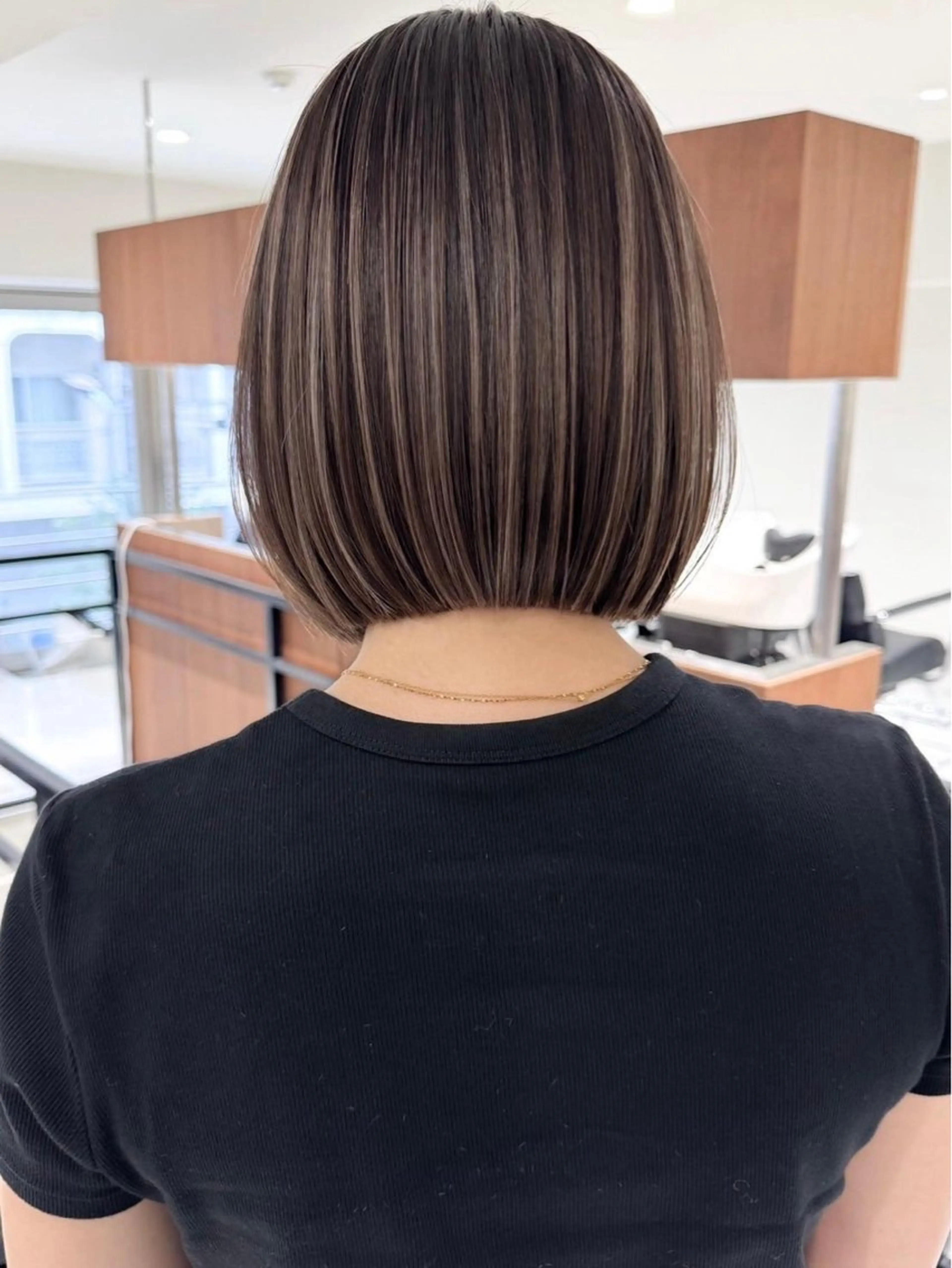 ミディアム カット ヘアカラー ハイライトNo.1☆ ゆうのヘアスタイル