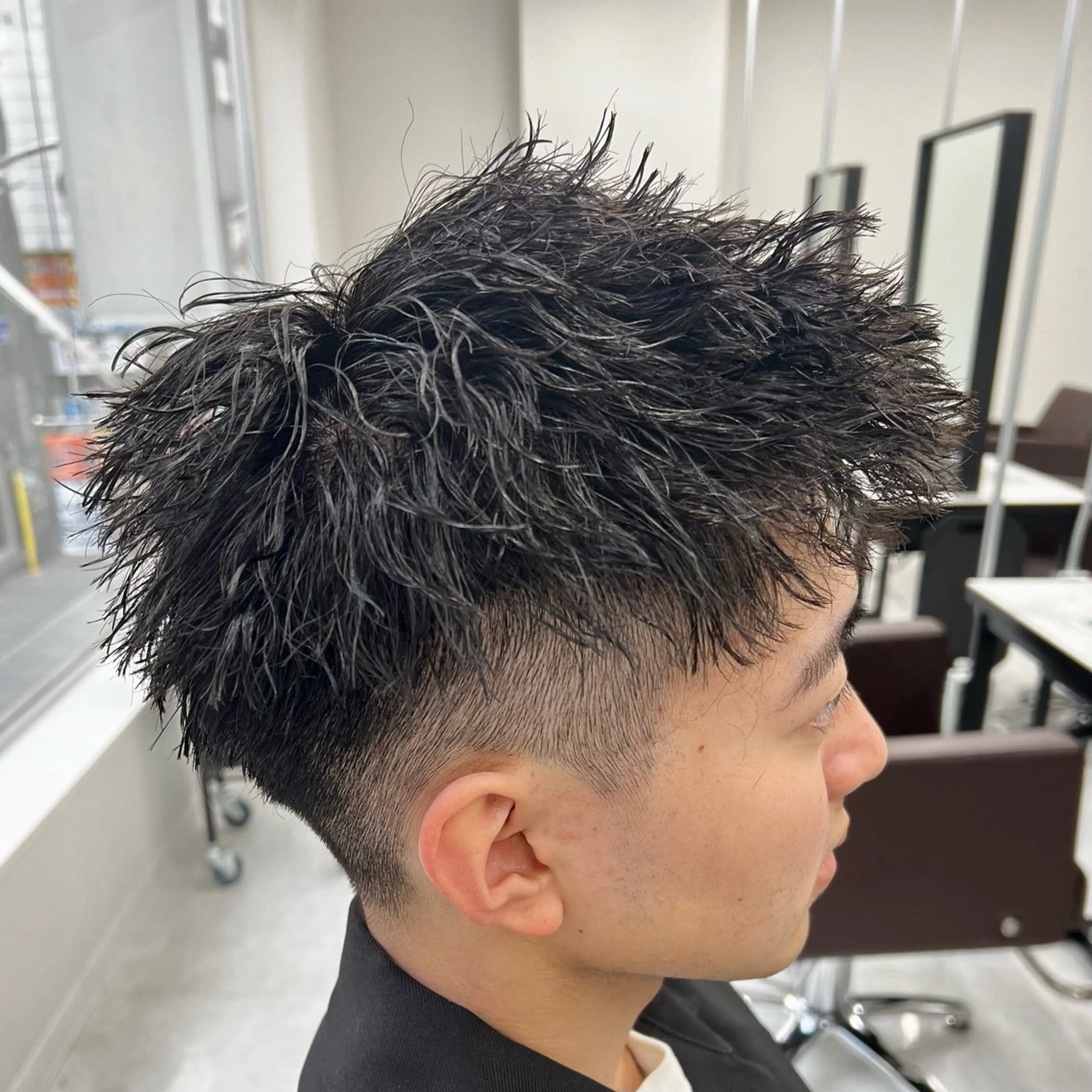 ショート パーマ メンズ カット パーマ メンズカット/波巻き TAKUMAのヘアスタイル