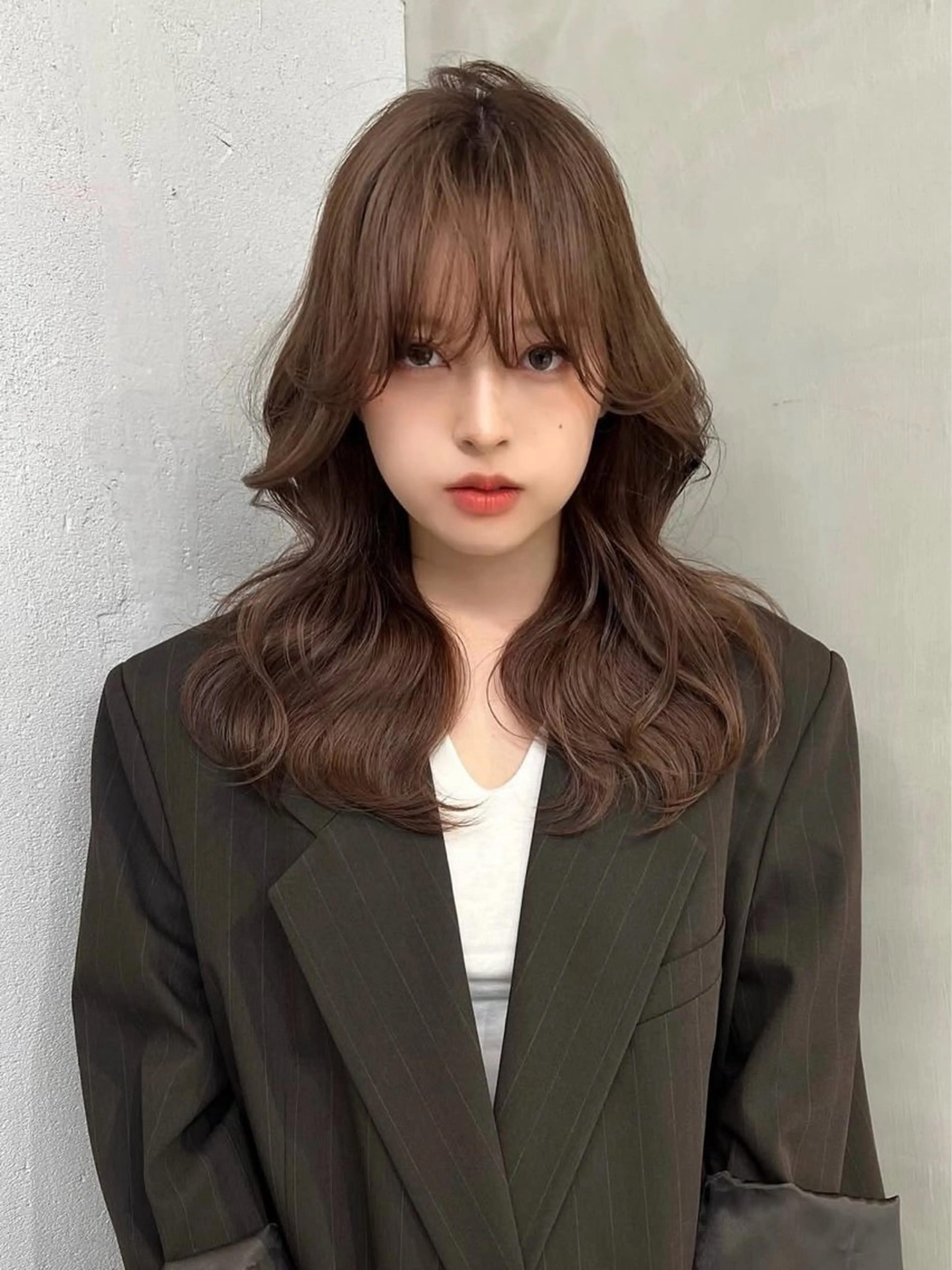セミロング カラー カット ヘアカラー トリートメント 韓国/レイヤー/ 透明感🩶ひかる🩶のヘアスタイル