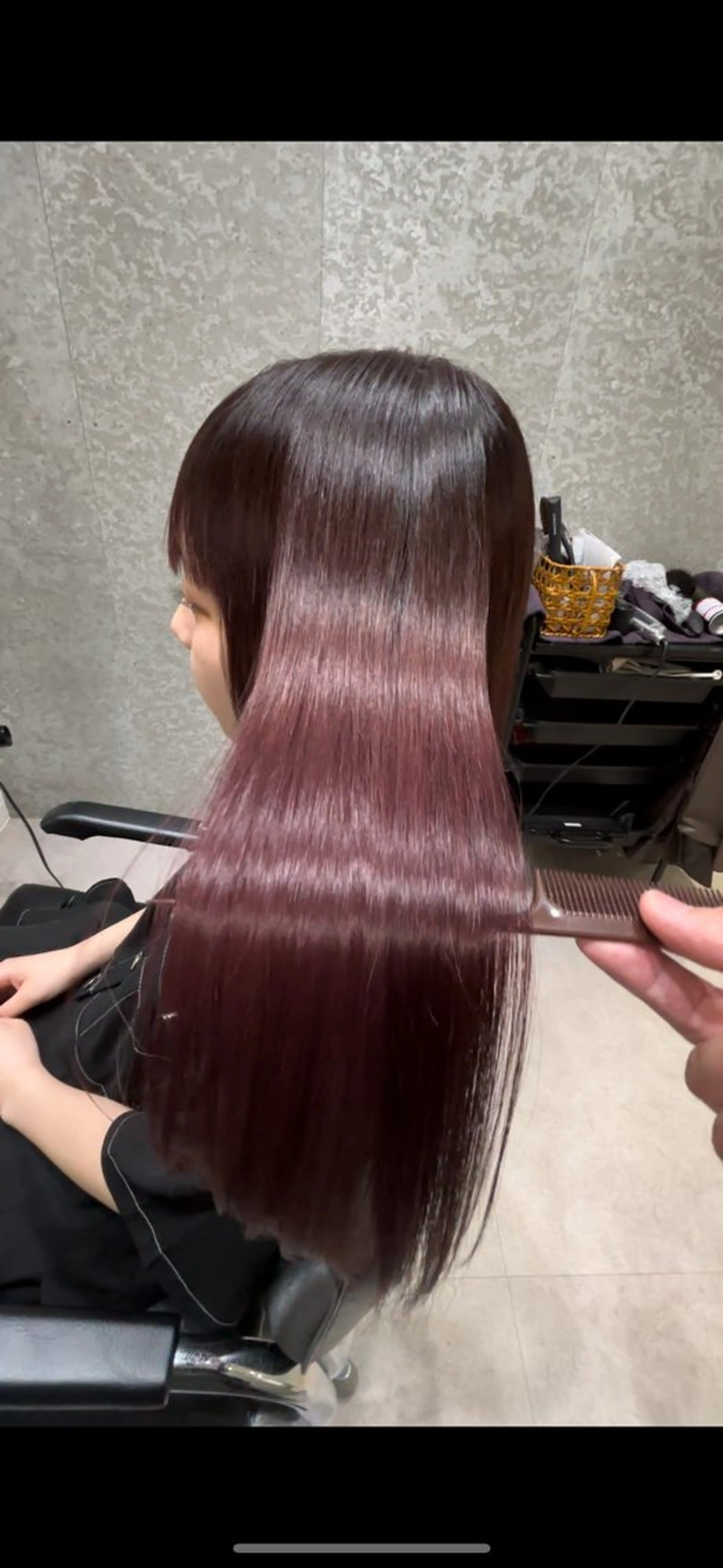 ロング カラー ロング トリートメント カット ヘアカラー トリートメント GOTODAY  SHAiRE SALON　新宿Aura店所属・髪質改善ヘアケア 艶髪特化/上田のヘアスタイル