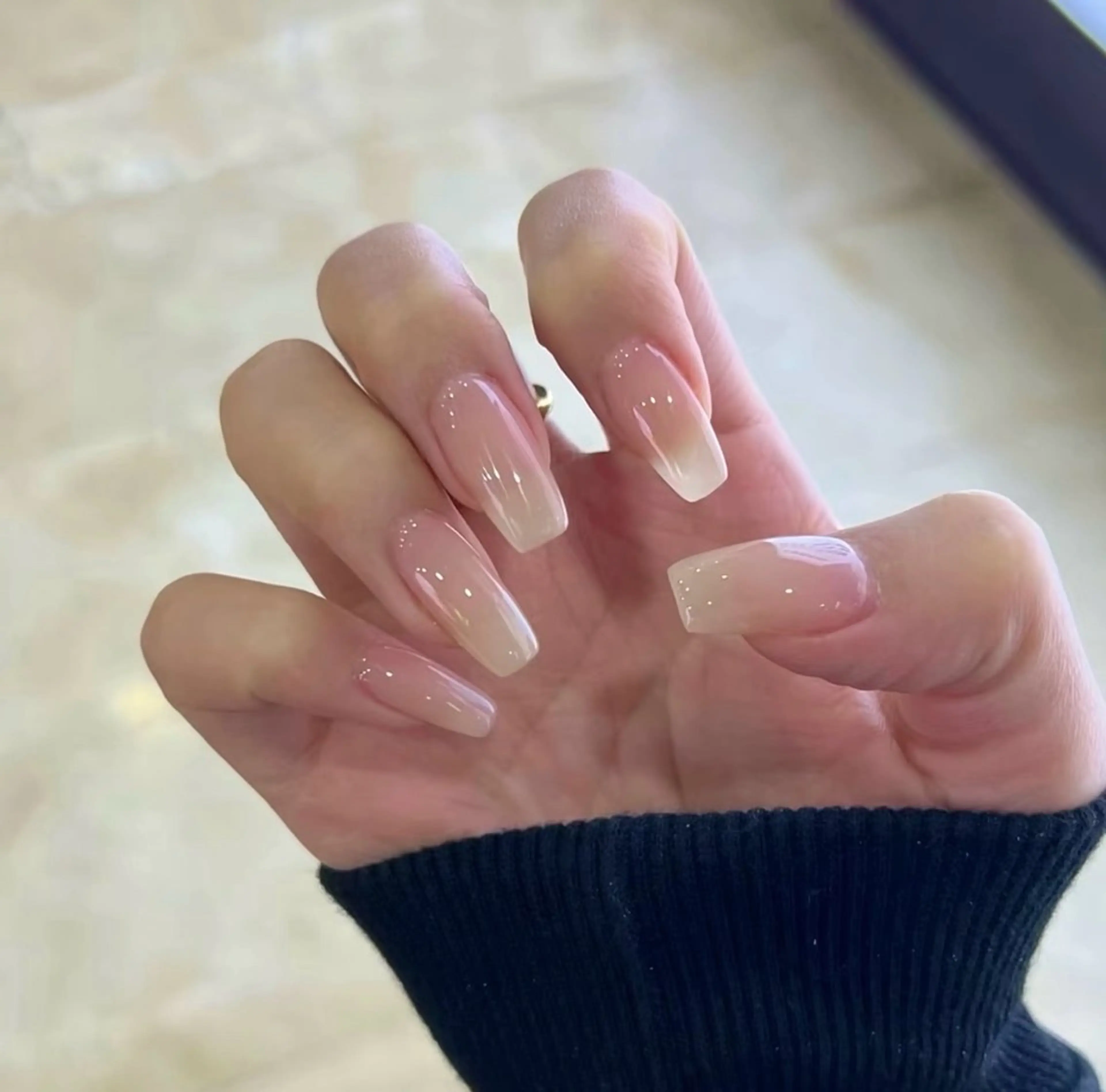 ネイル チークネイル 長さ出し フレンチネイル ガーリー 韓国ネイル sun nail池袋 モデル募集のネイルデザイン