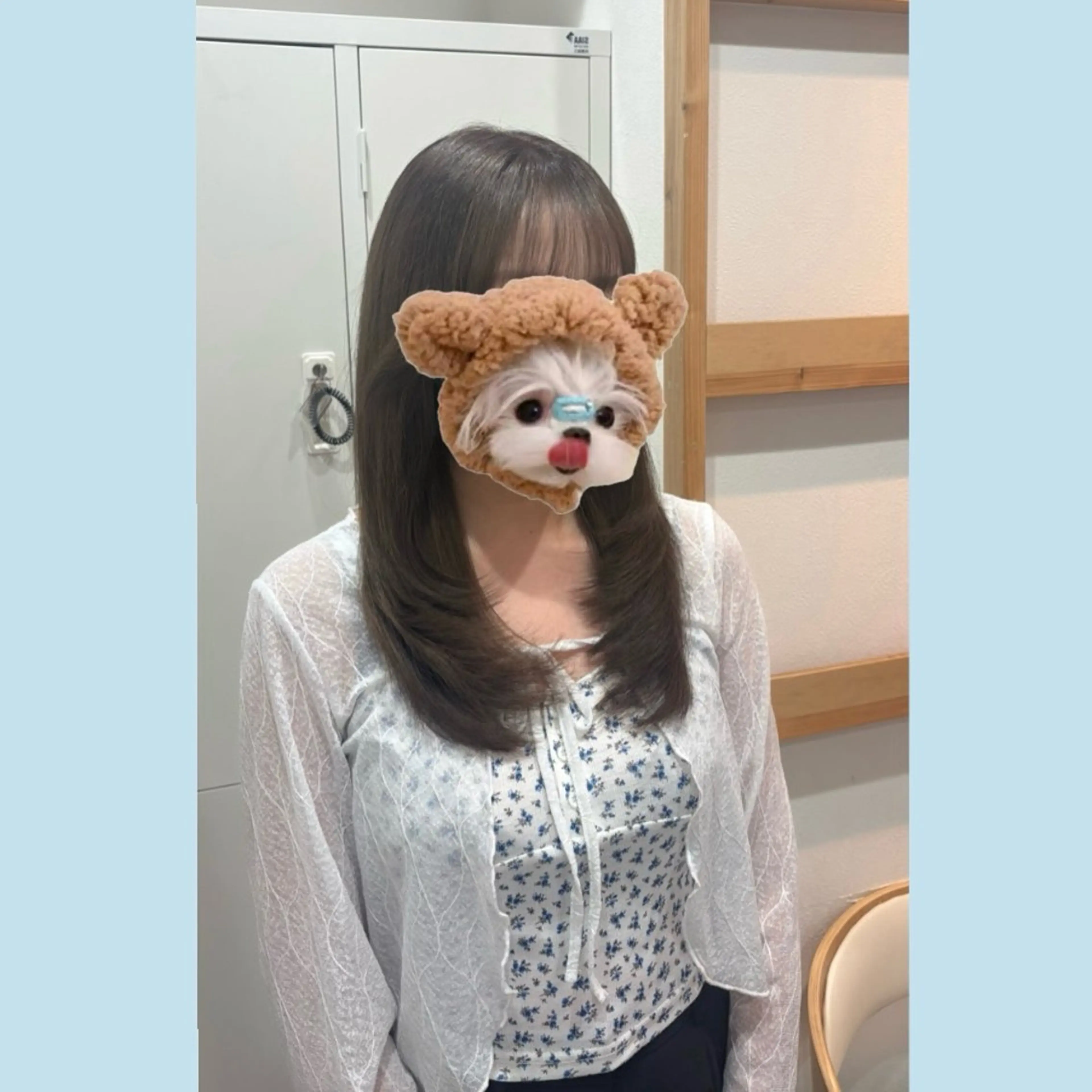 セミロング レイヤーカット カット ヘアカラー soyon まなか🍀のヘアスタイル