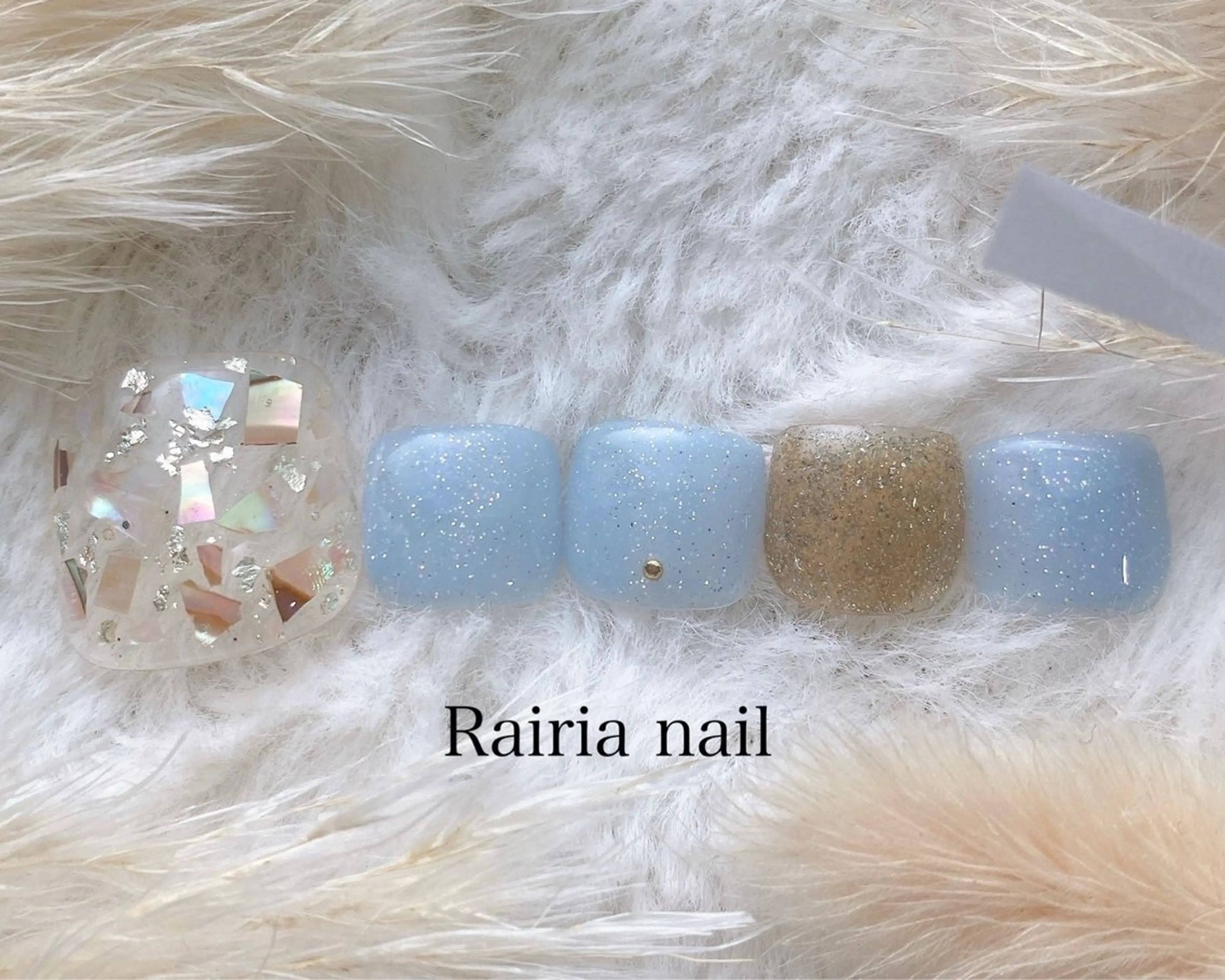 ネイル フットネイル ジェルネイル 持ち込み パラジェル Rairia Kanonのネイルデザイン