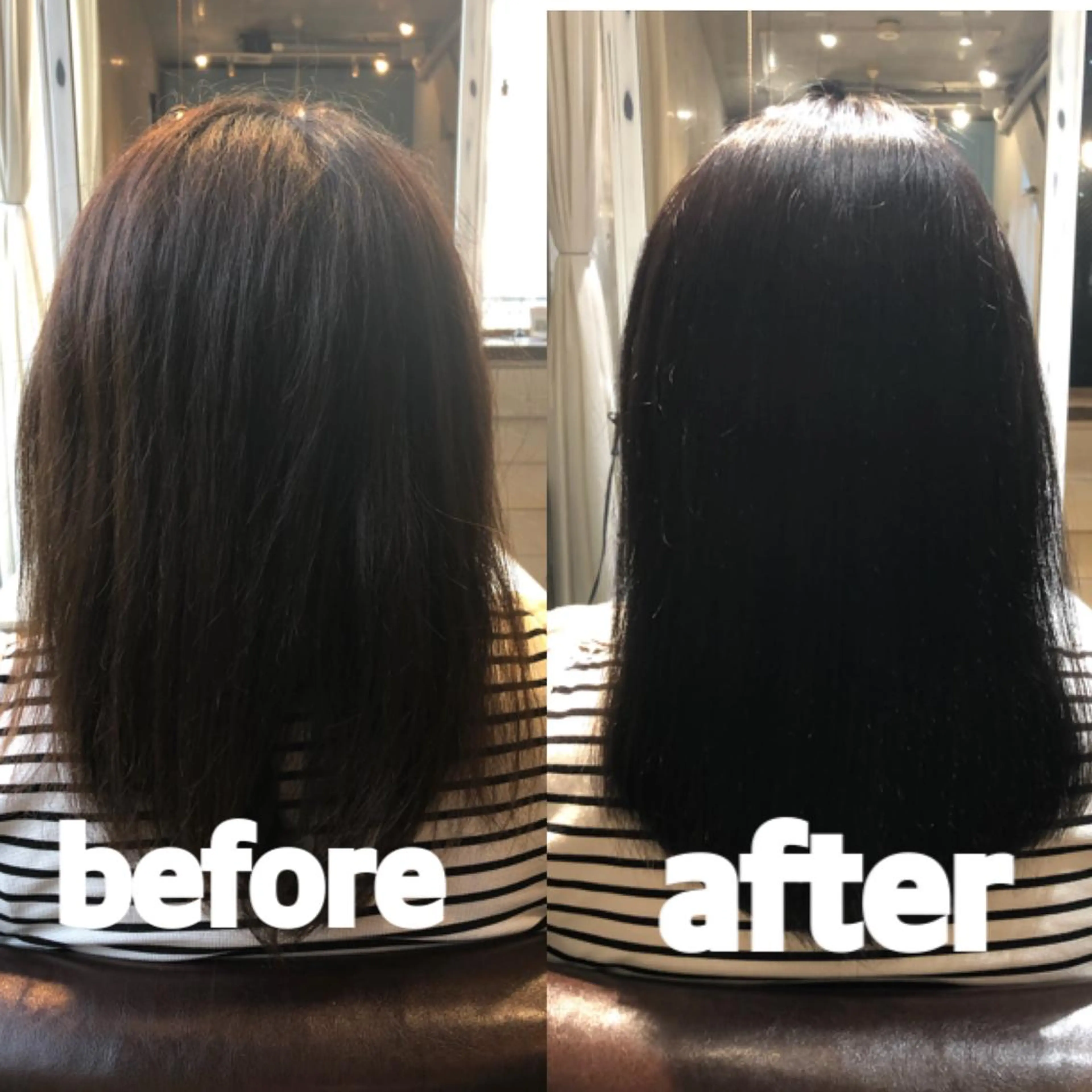 セミロング ヘアカラー 縮毛矯正 トリートメント ⭐️圧倒的艶髪⭐️ Neo⭐️のヘアスタイル