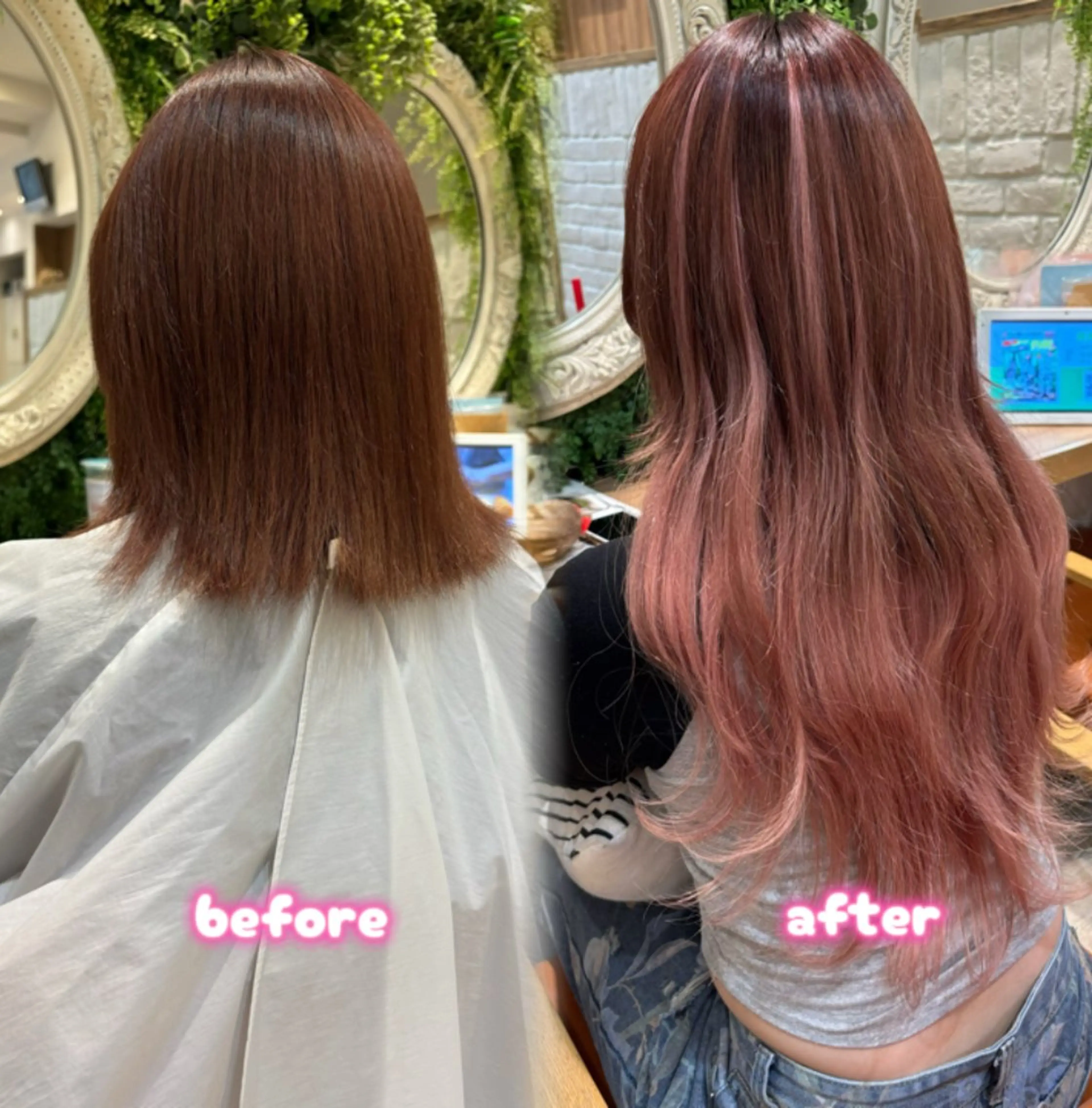 ロング カット エクステ ヘアセット 横浜🎶エクステ💟 ピンク🩷なつみ🎀のヘアスタイル