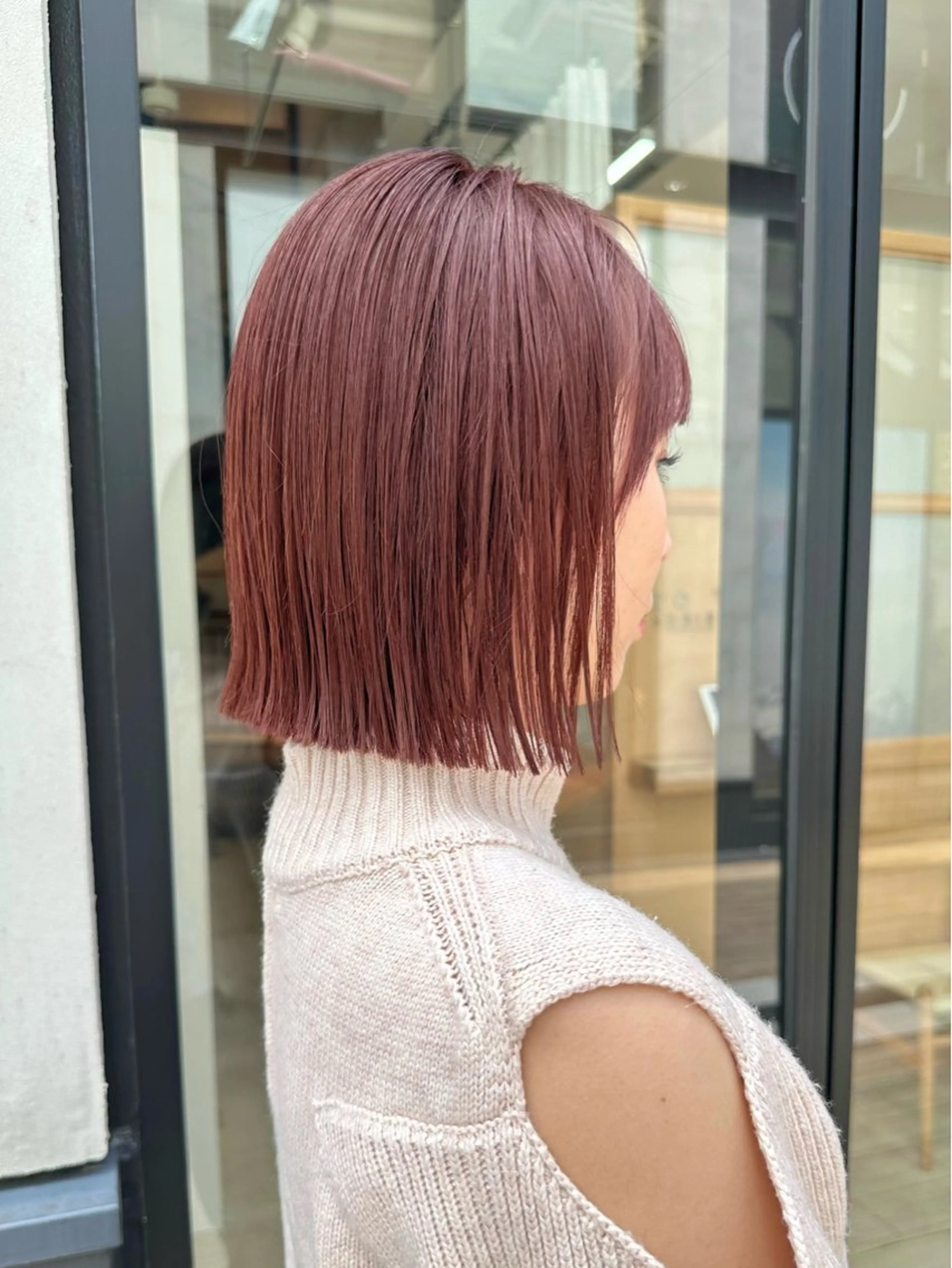 ショート カット ヘアカラー トリートメント GO TODAY原宿Lux所属・ボブ/暖色カラー/ 縮毛矯正/岸本恭明のヘアスタイル