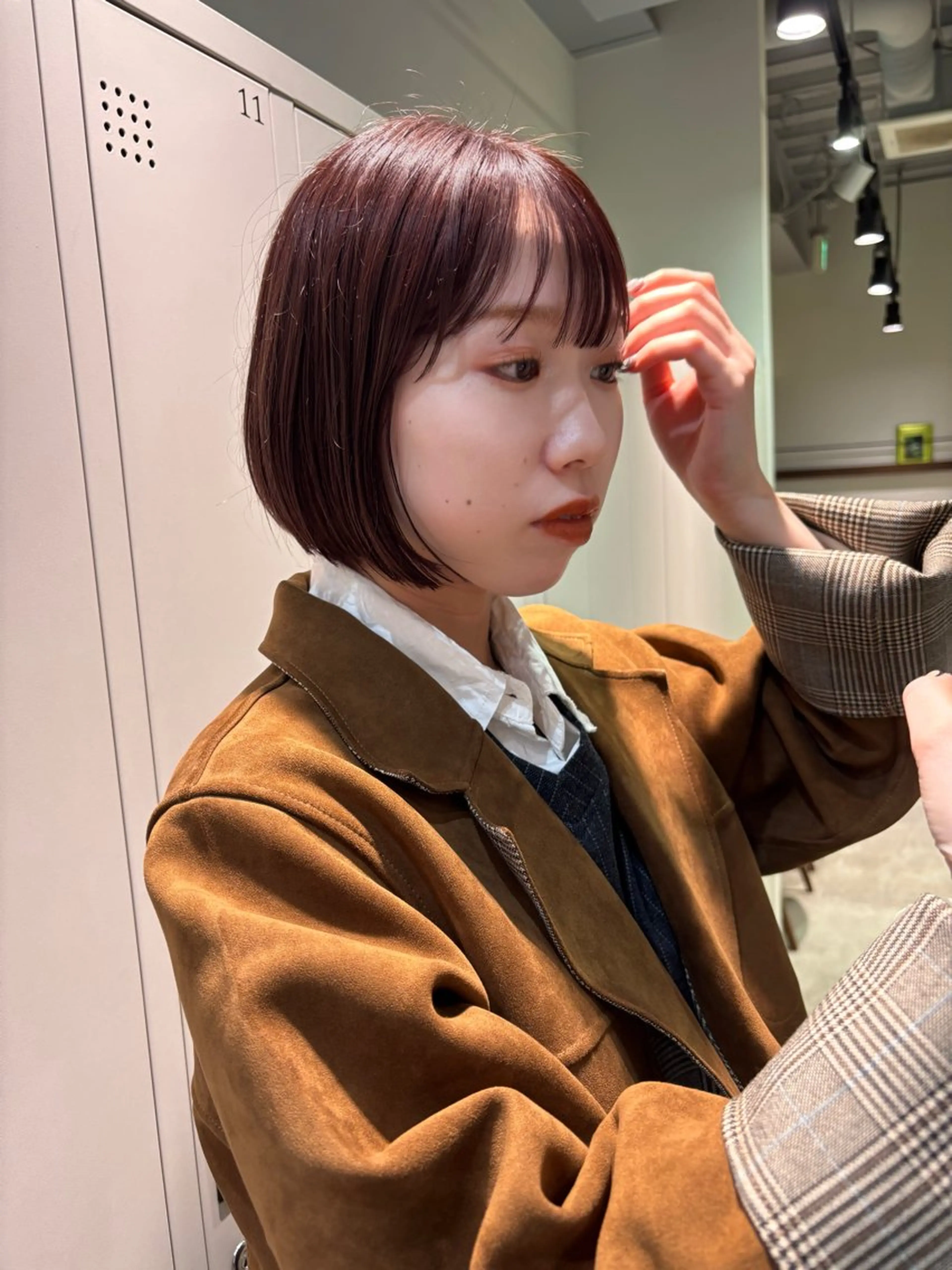 ミディアム ヘアカラー トリートメント saki🌱♡ /透明感カラーのヘアスタイル