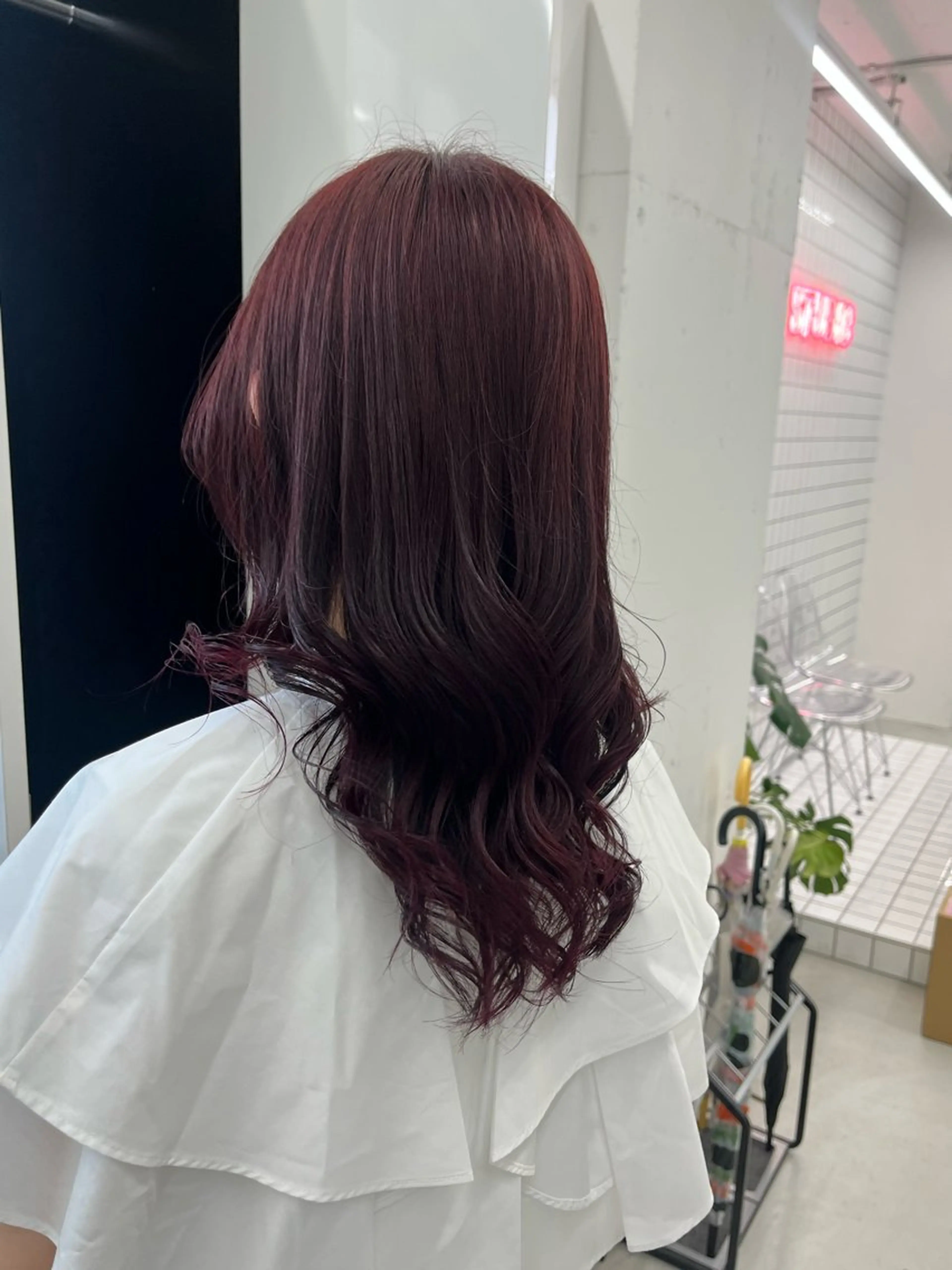 ロング カラー カシス ピンクカラー 🫧‪Ameri🫧 JILLSTUDIOのヘアスタイル