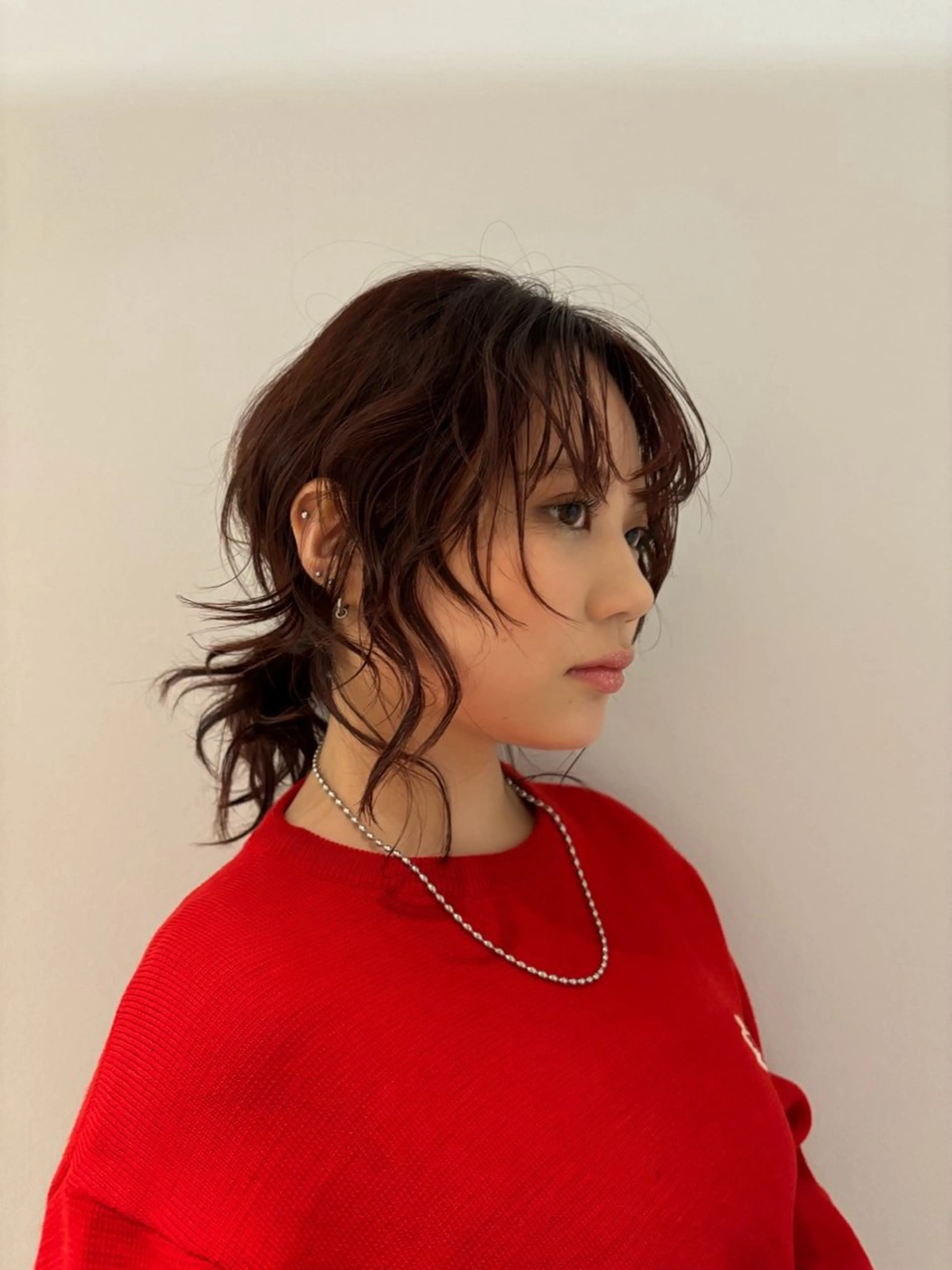 ミディアム ボブ/ポイントパ ーマ大阪梅田/みなみのヘアスタイル