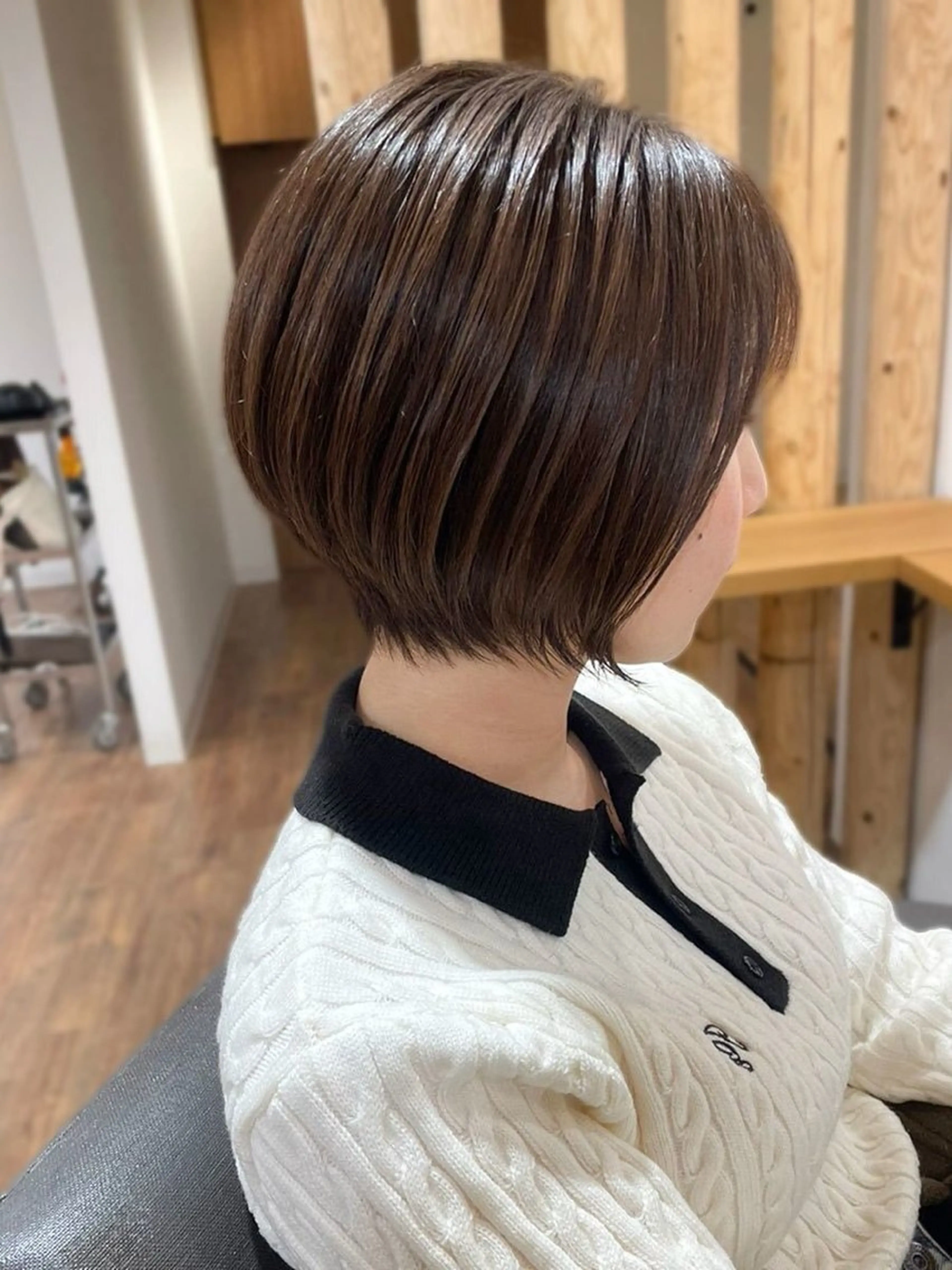 ショート カラー ハイライトカラー ハイライト 髪質改善 ショートヘア 縮毛矯正 内藤　宏紀 ショート指名No.1のヘアスタイル