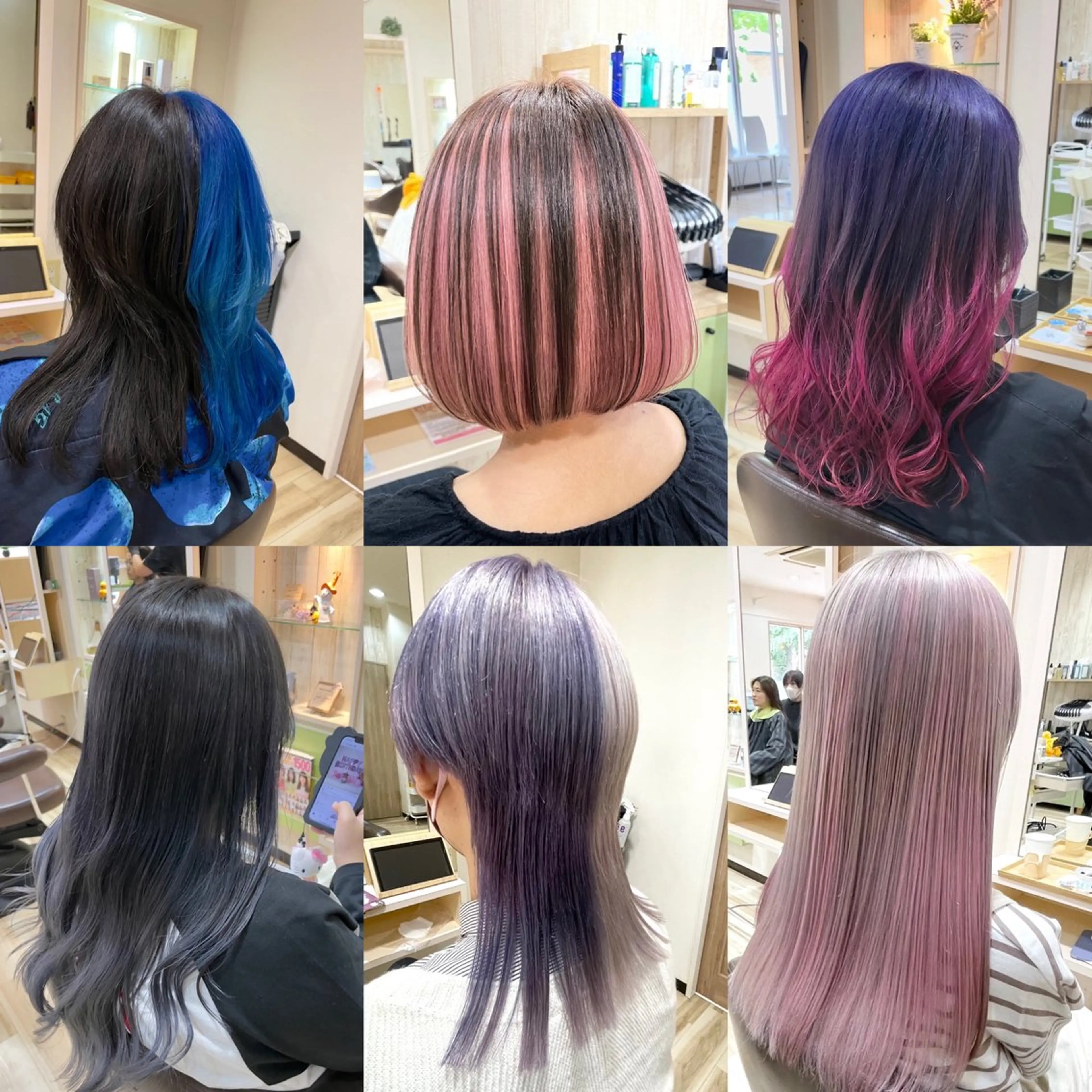 ミディアム カラー 🌈派手髪ハイトーン 🌈鈴木亮太🌈のヘアスタイル