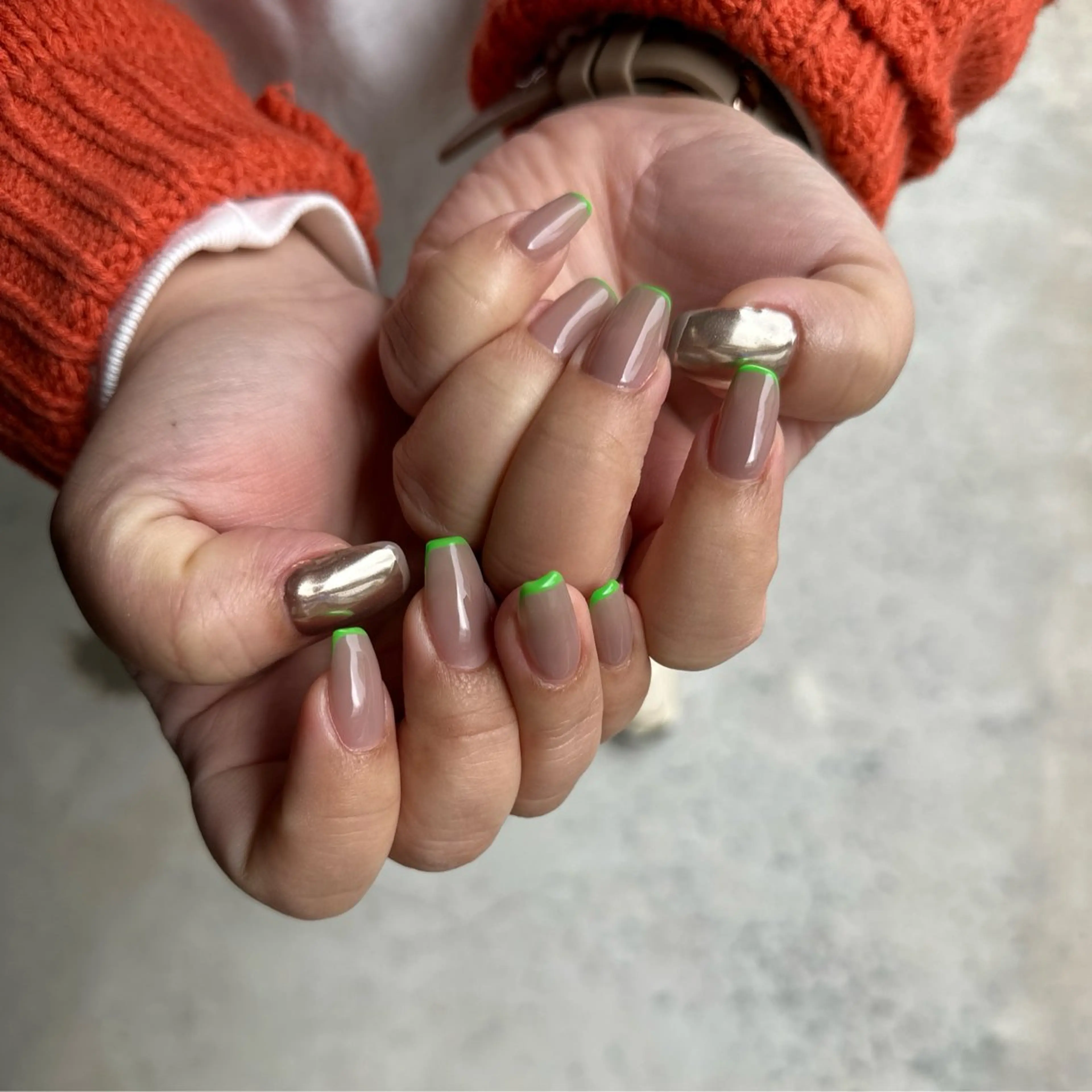 ネイル ミラーネイル ハンドネイル フットネイル nail salon  ∞ mikanal ∞所属・nailsalon ∞ ﾐｶﾅﾙ ∞のネイルデザイン