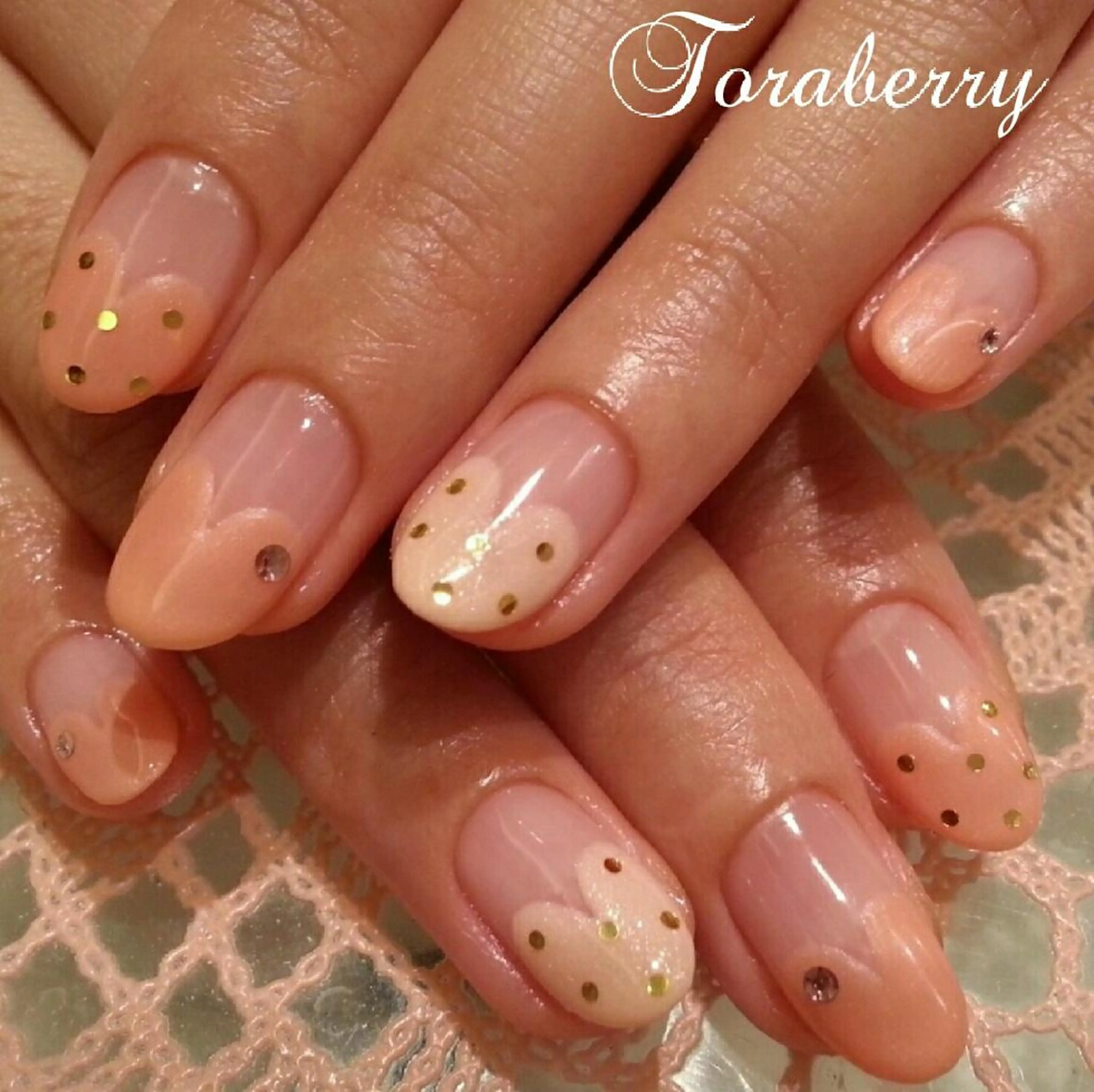 ネイル フレンチネイル ハート ネイリスト なつみのネイルデザイン