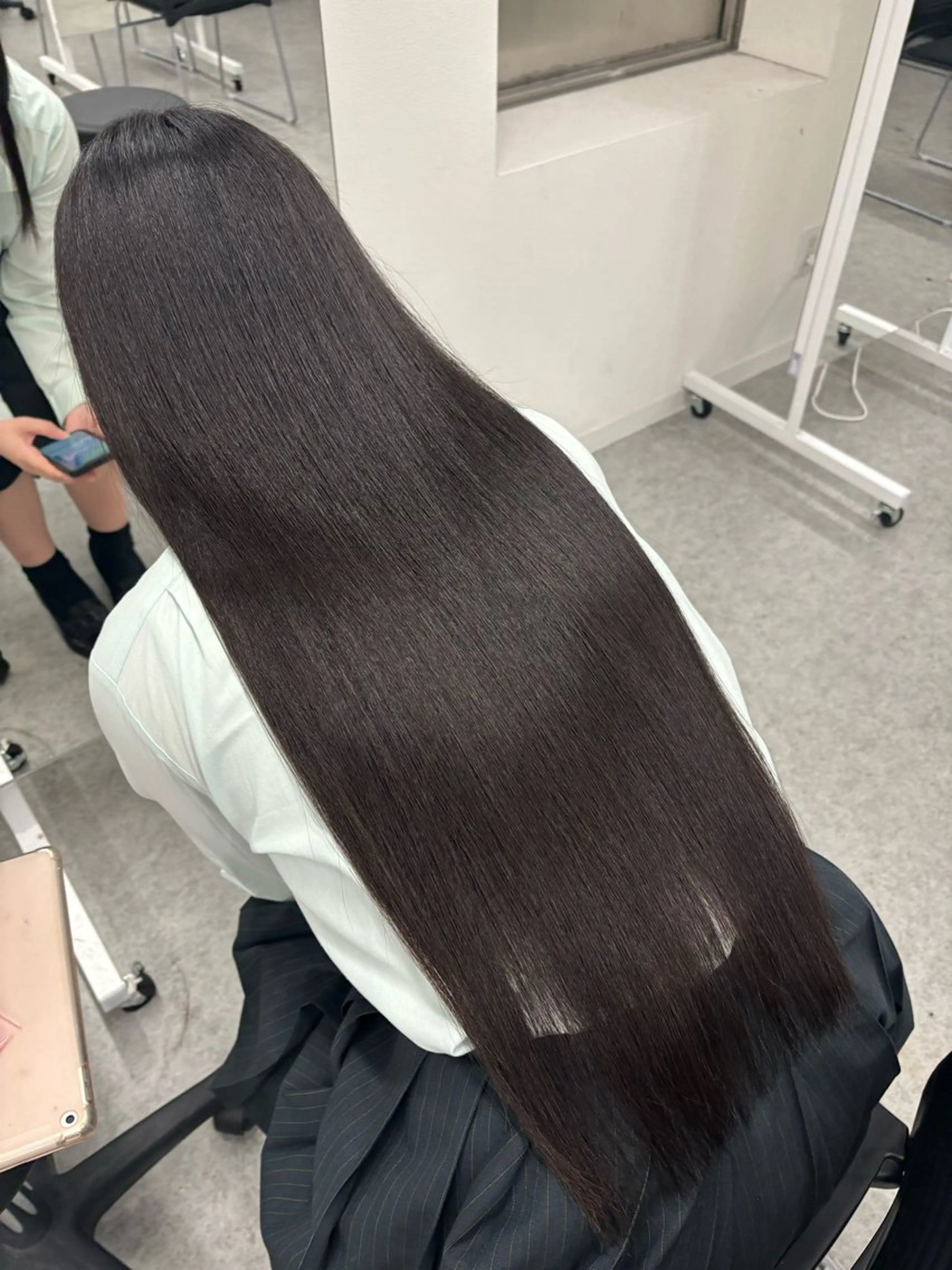 ロング 髪質改善 縮毛矯正 トリートメント 海外ガールヘア🤍 yuriaのヘアスタイル