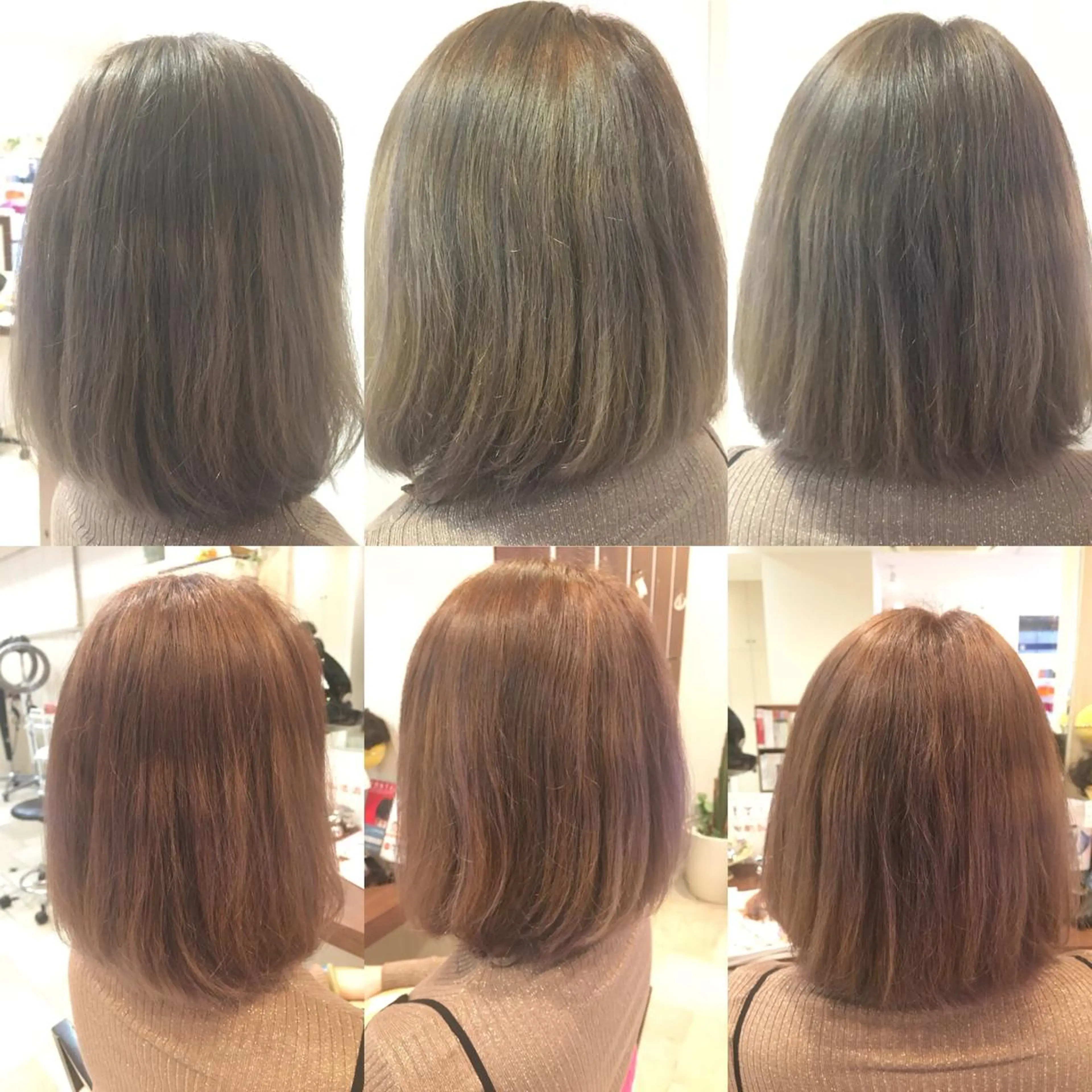 ミディアム カラー 髪質改善・ストレート ‪✂︎‬東 大珠✂︎のヘアスタイル