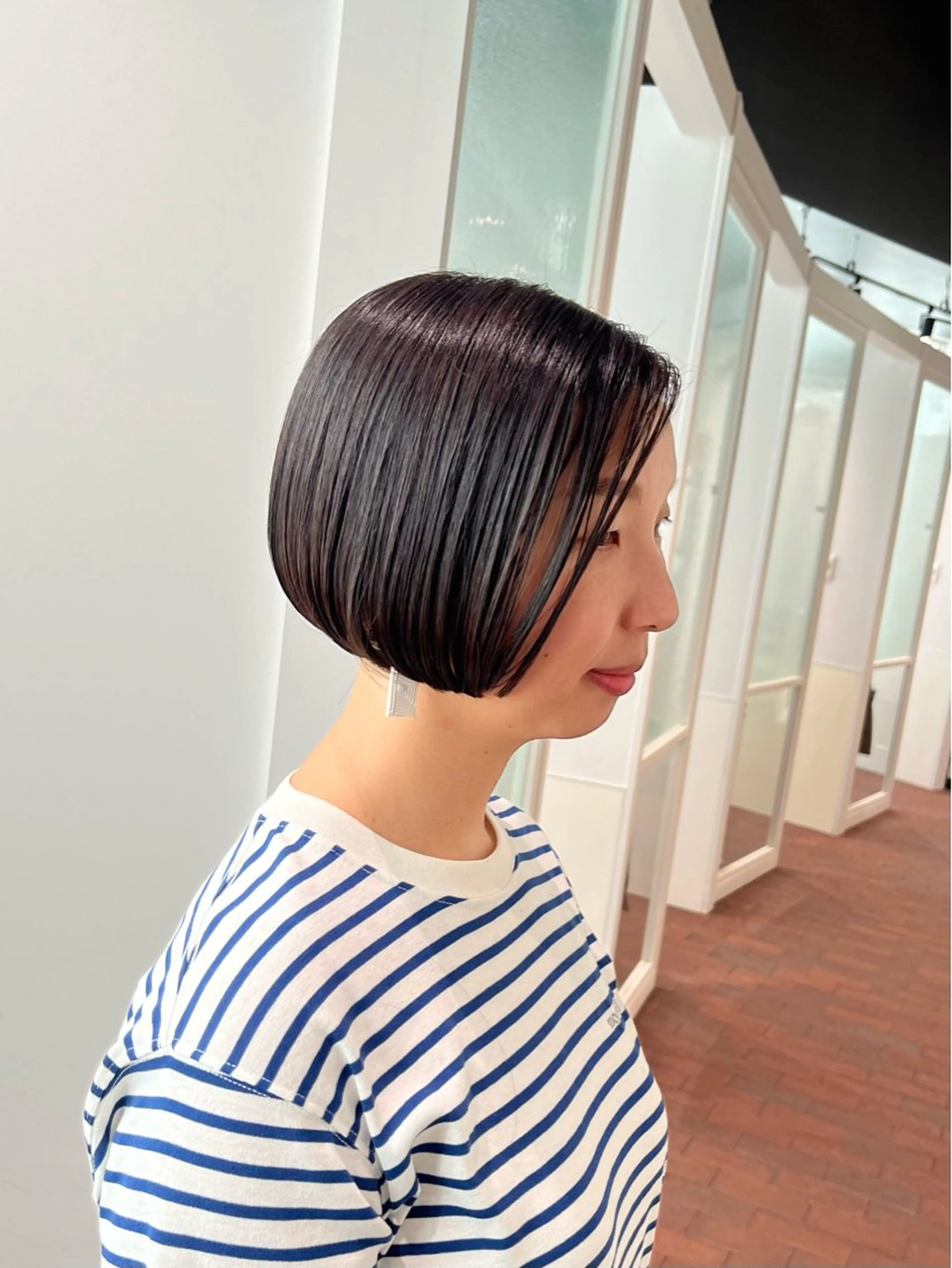 ミディアム ボブ カット ショート/ミニボブ マンツーマン/マユコのヘアスタイル