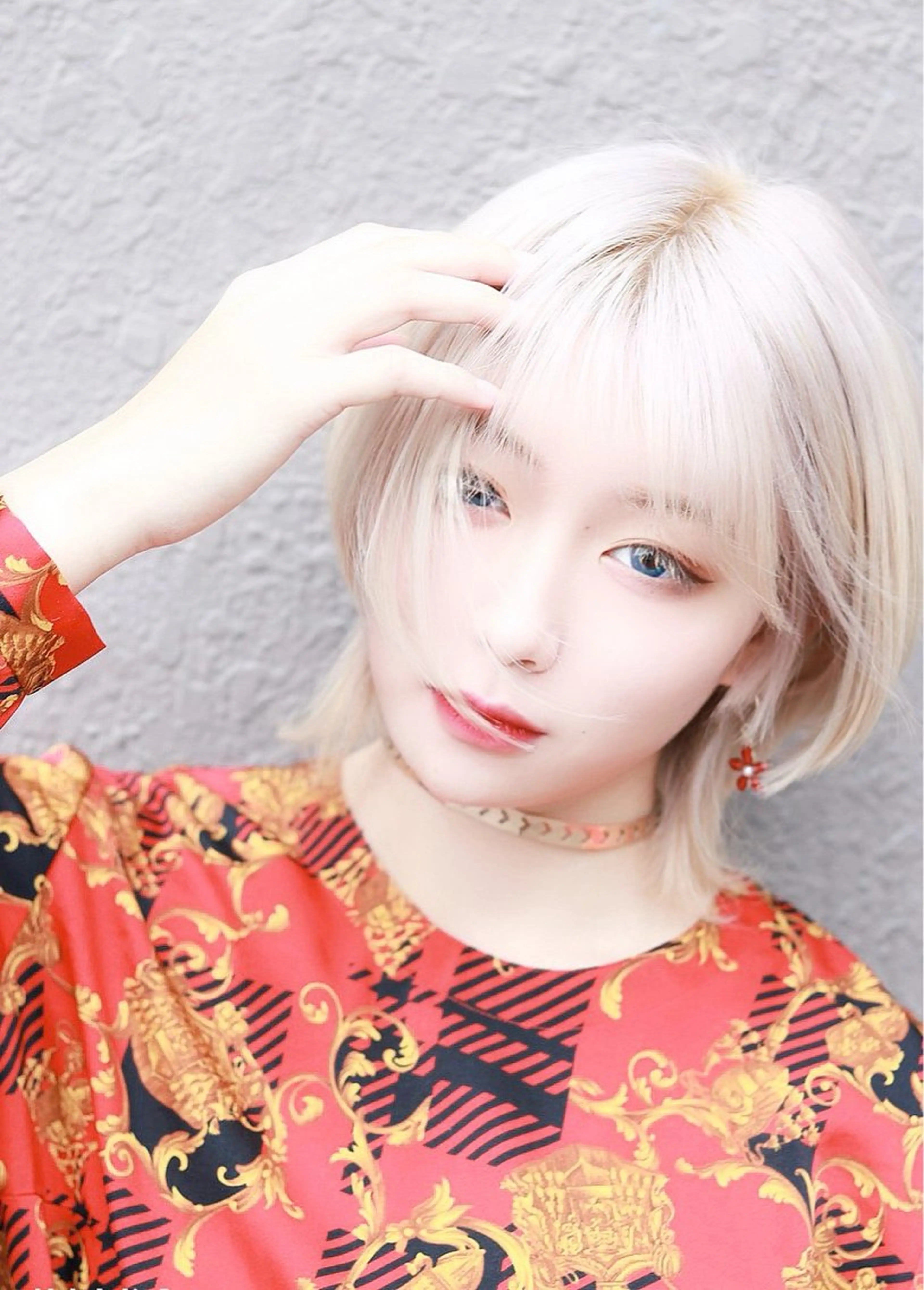 ミディアム ウルフカット 杉若 利彦のヘアスタイル