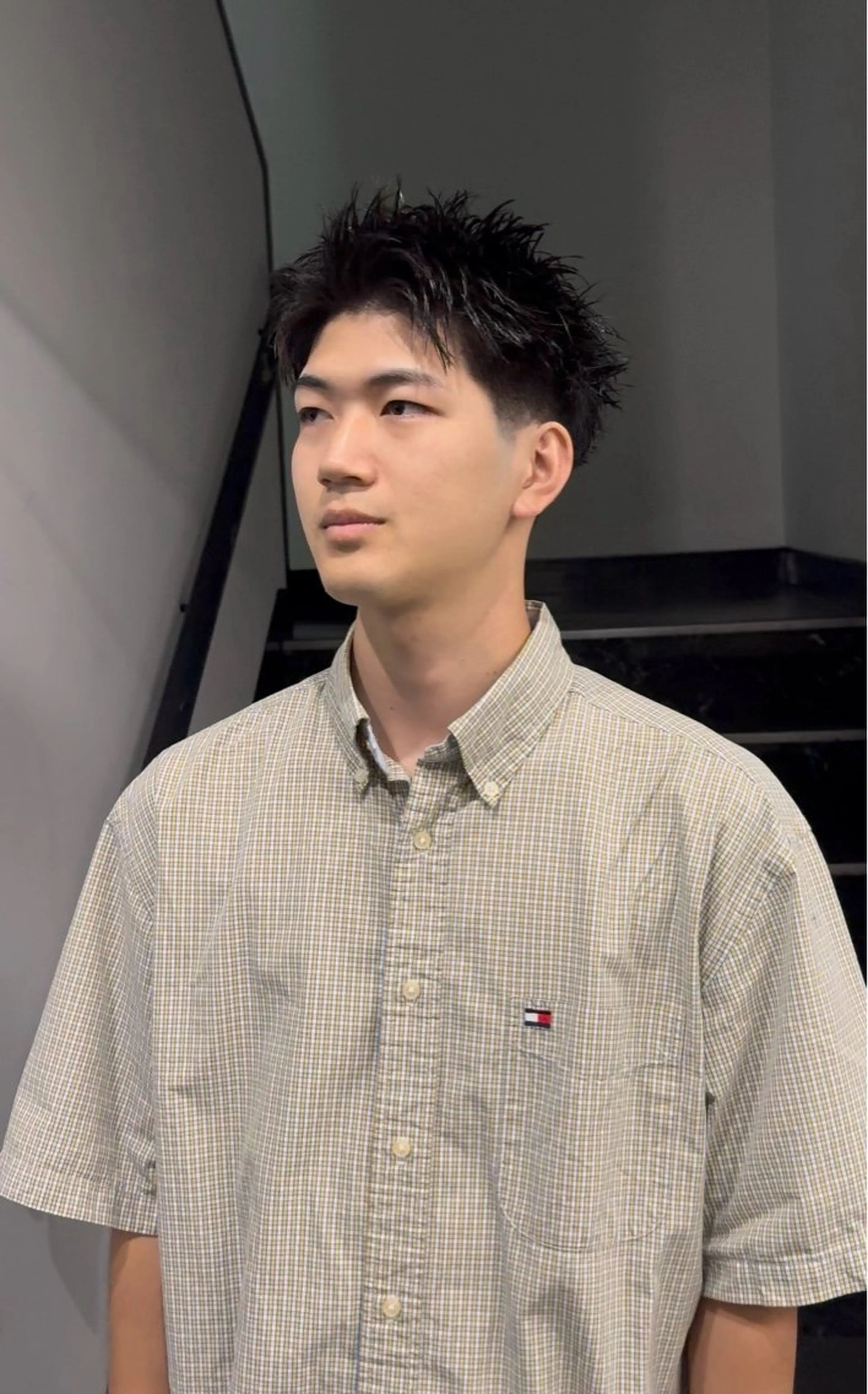 ショート メンズ ビジネス フェードカット スパイキーショート ショートヘア カット 杉村 一輝のヘアスタイル