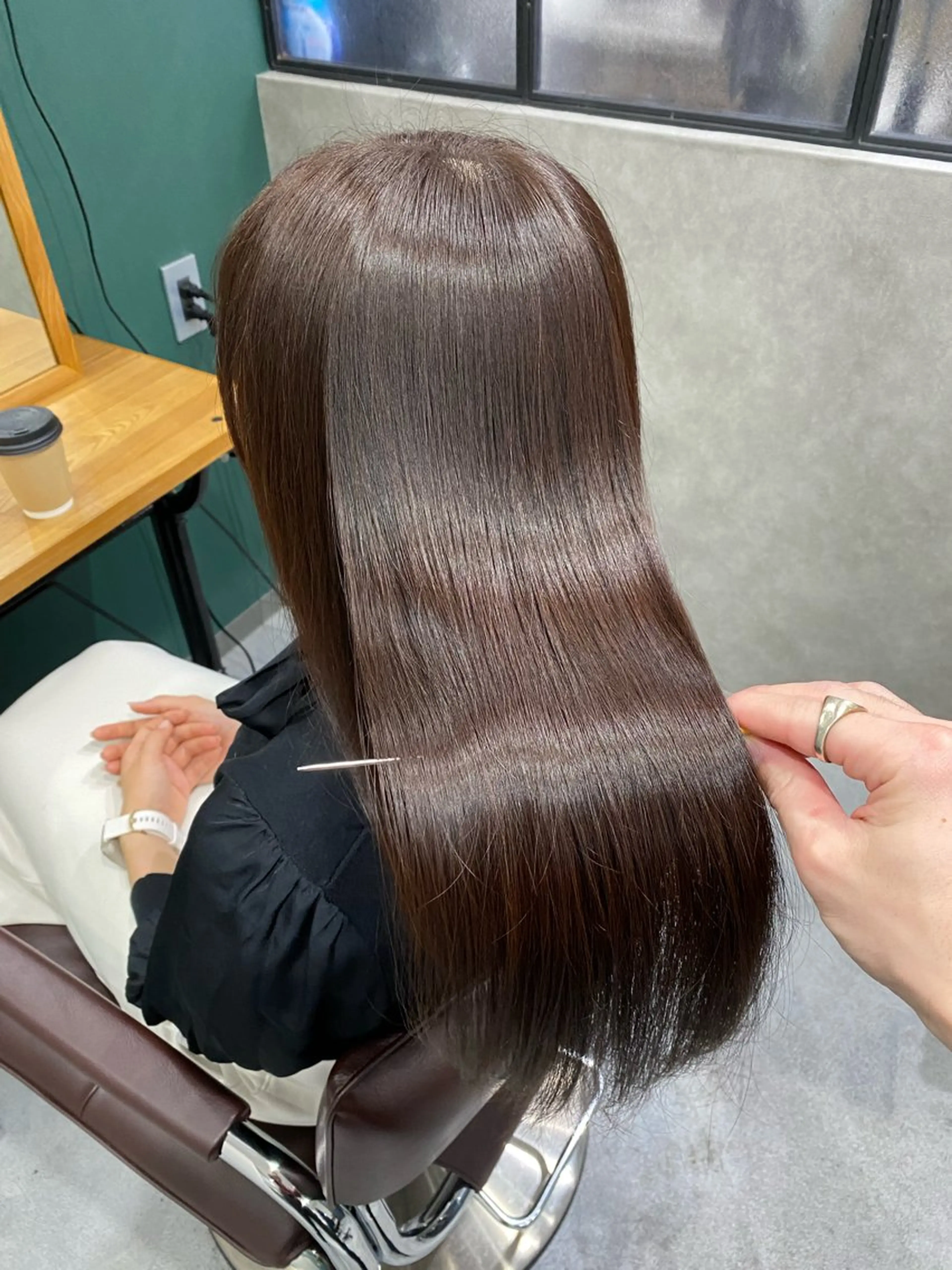 セミロング カラー 髪質改善 ヘアカラー トリートメント ekolu北梅田店所属・梅田中崎町髪質改善 /オキヒロト/エコルのヘアスタイル
