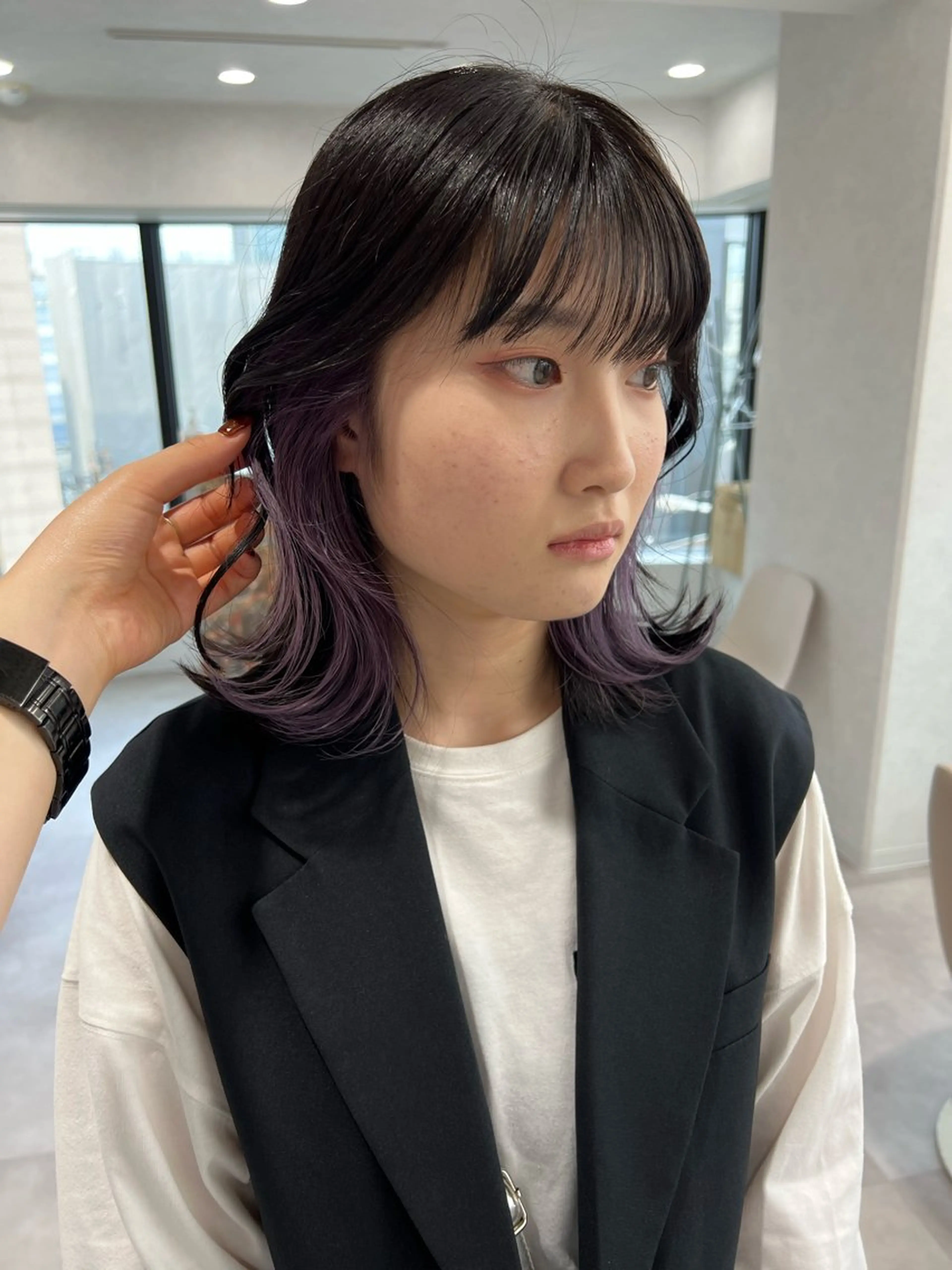 ミディアム カラー カット ヘアカラー ダブルカラー🩰 CHIHIRO👒のヘアスタイル