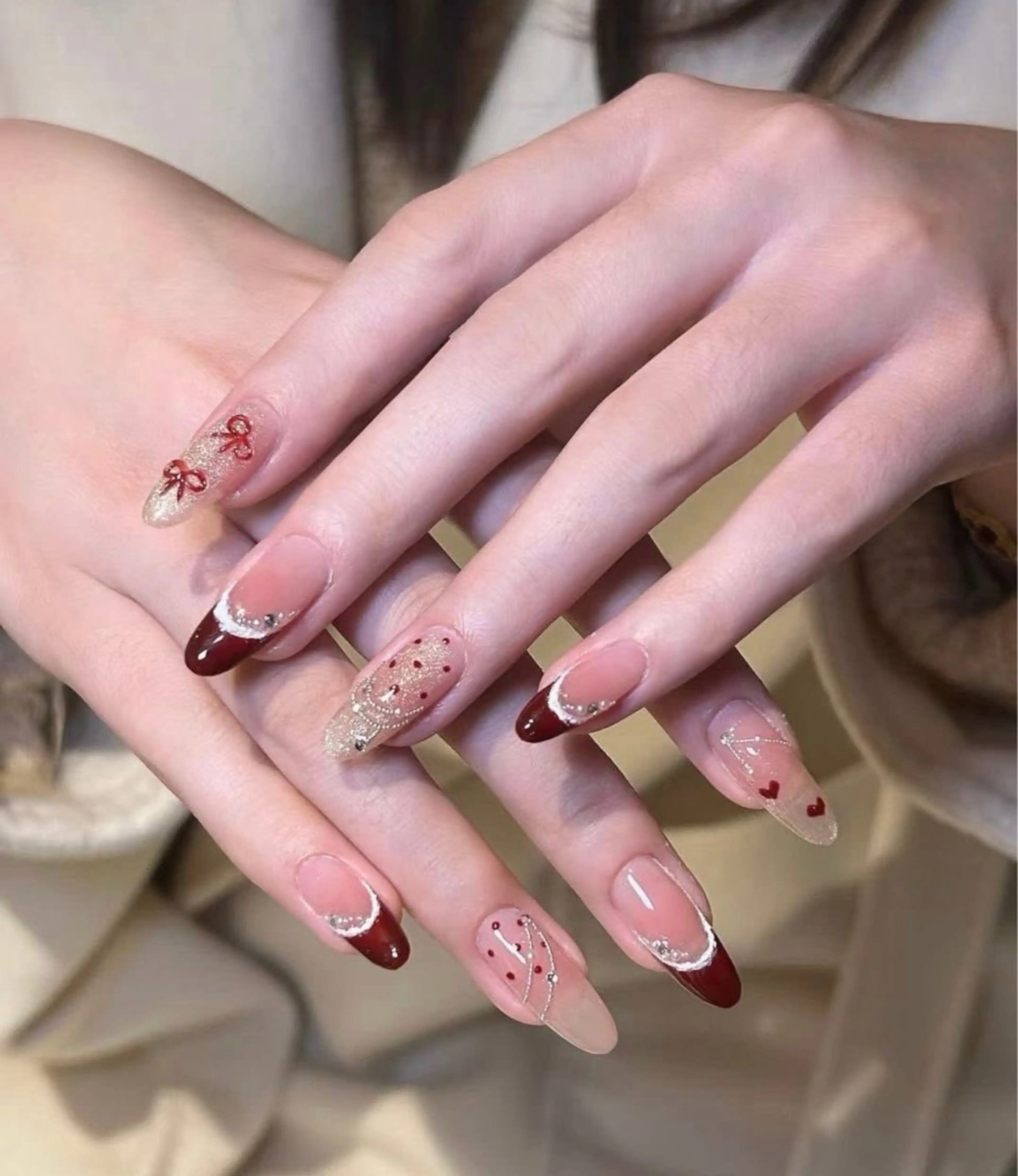ネイル アートネイル 成人式 ジェルネイル ニュアンスネイル ネイルチップ Kora Nailのネイルデザイン