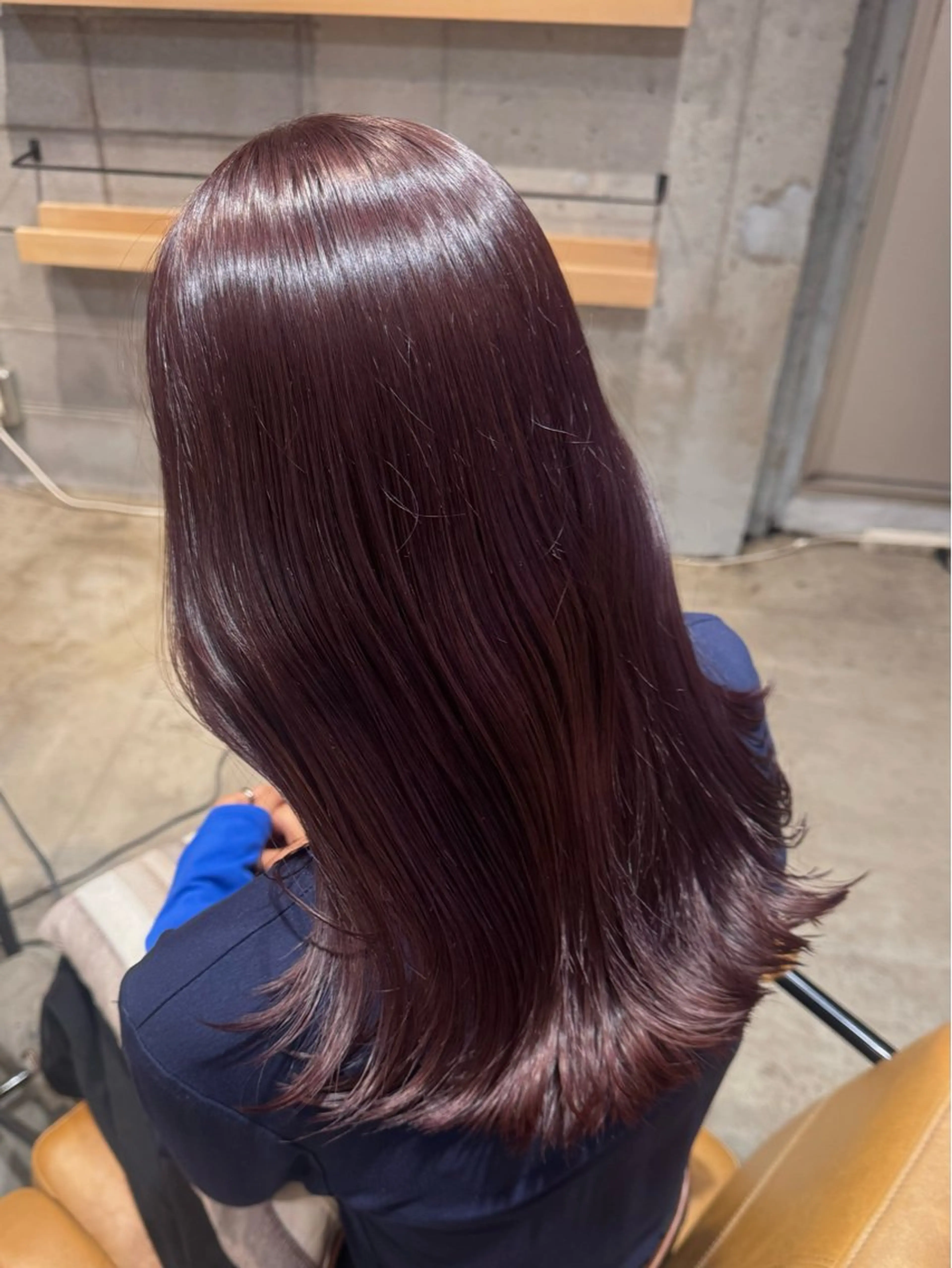 セミロング カラー レッドカラー カット ヘアカラー トリートメント ヘッドスパ 顔まわり/艶カラー/ 🤎himari🤎のヘアスタイル